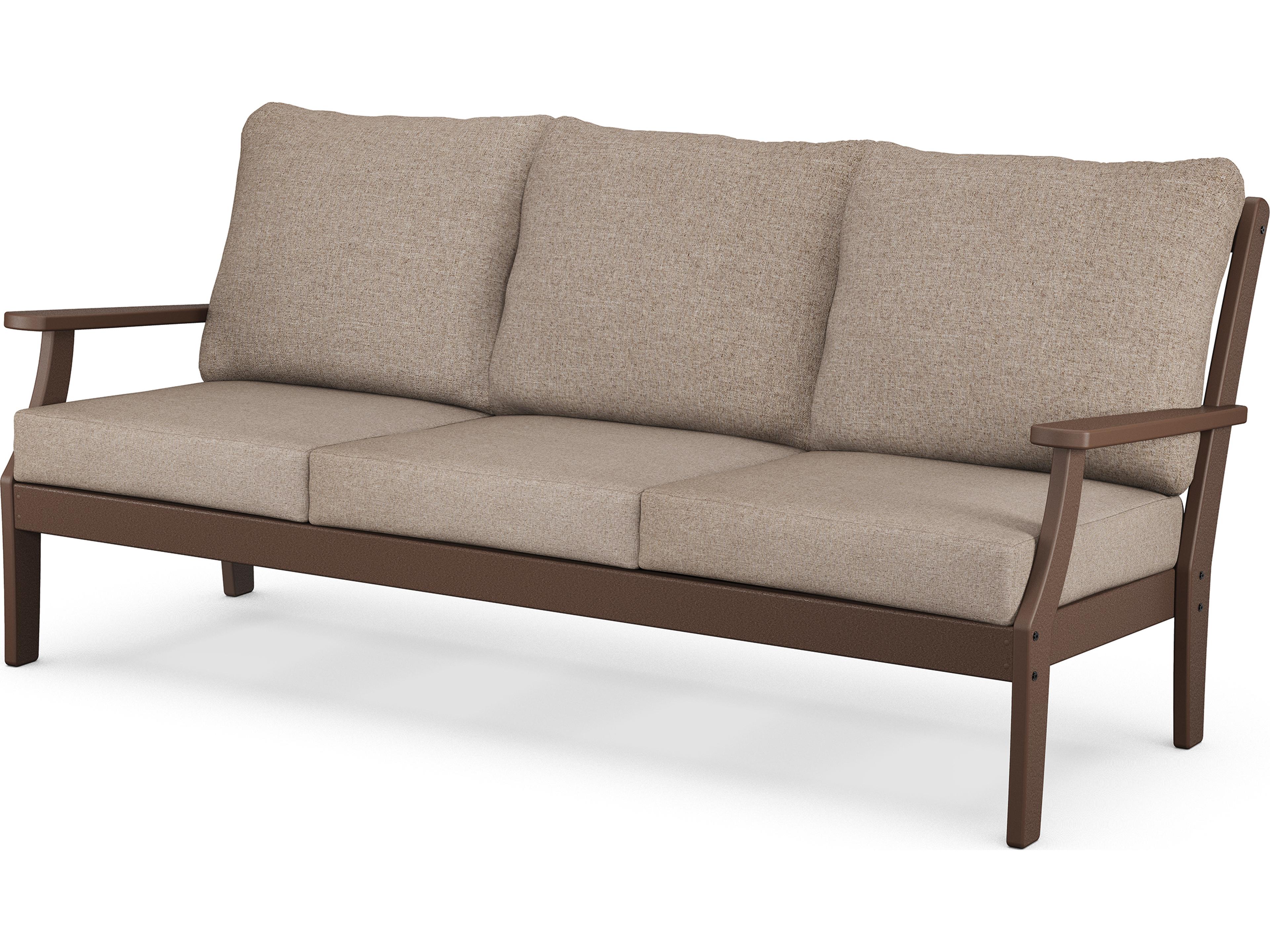 POLYWOOD® Braxton Recycled Plastic Cushion Patio Sofa