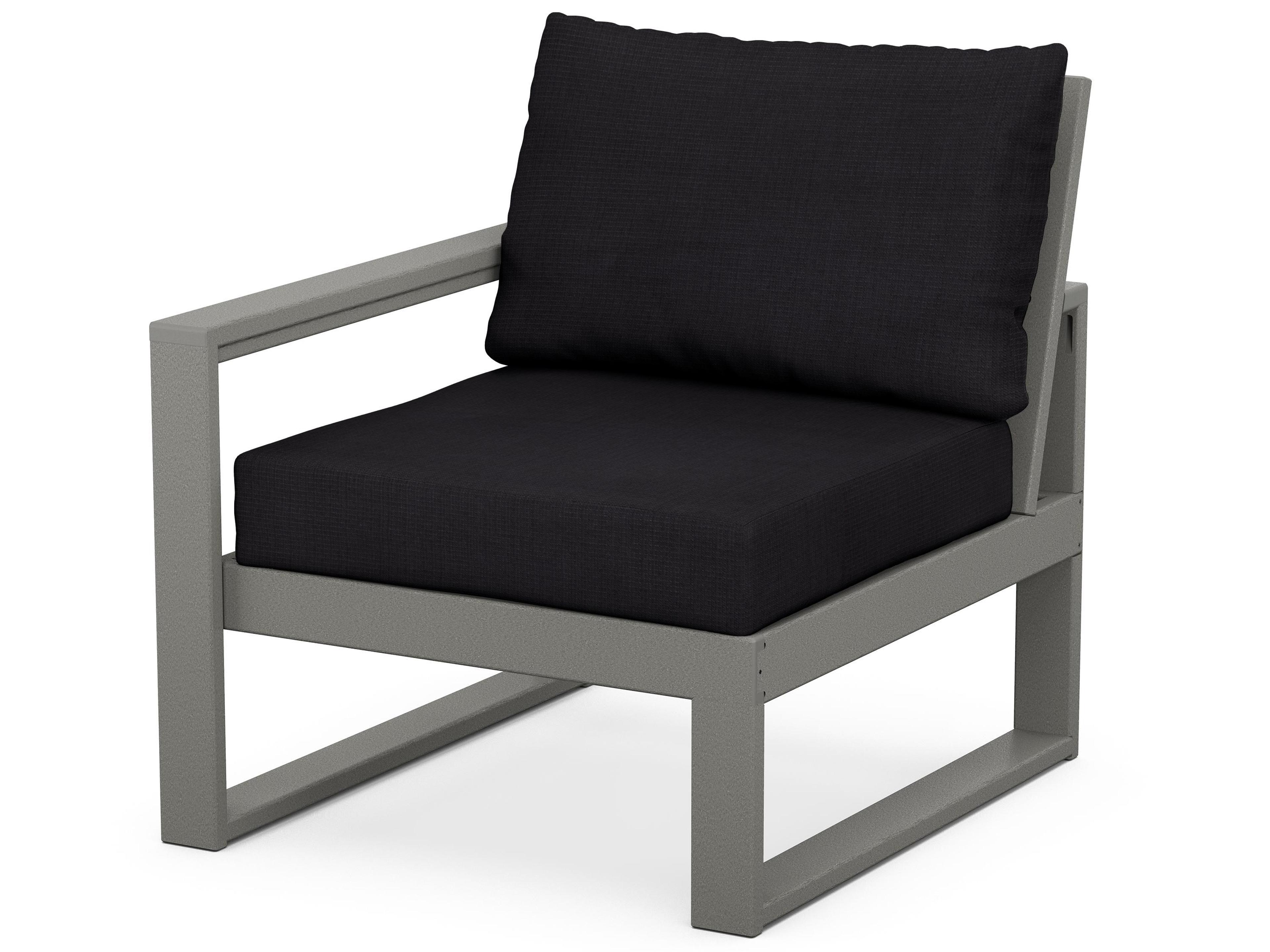 Edge Recycled Plastic Modular Left Arm Outdoor Lounge Chair