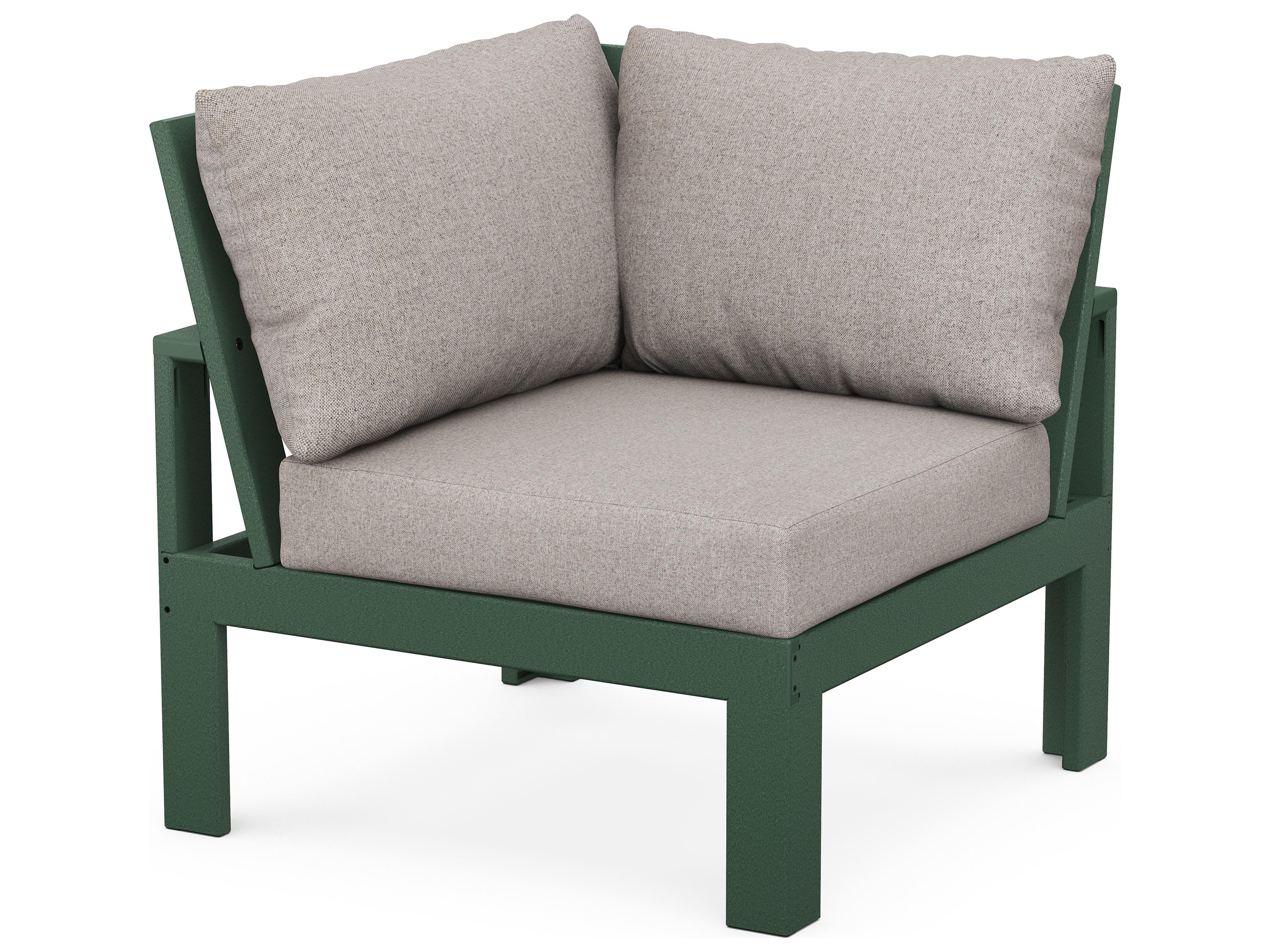 POLYWOOD® Edge Recycled Plastic Corner Patio Lounge Chair