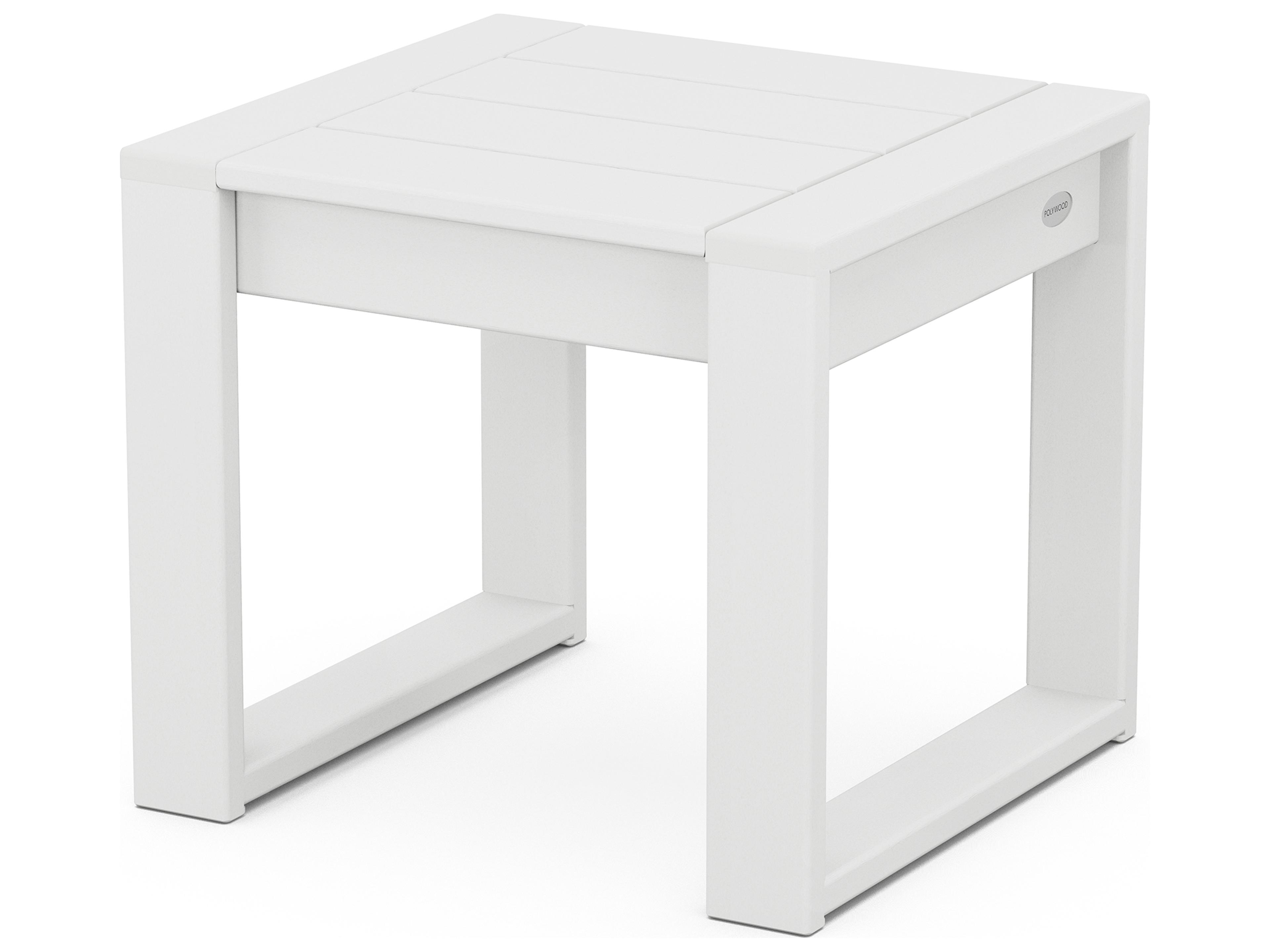 Edge Recycled Plastic Rectangular Outdoor End Table