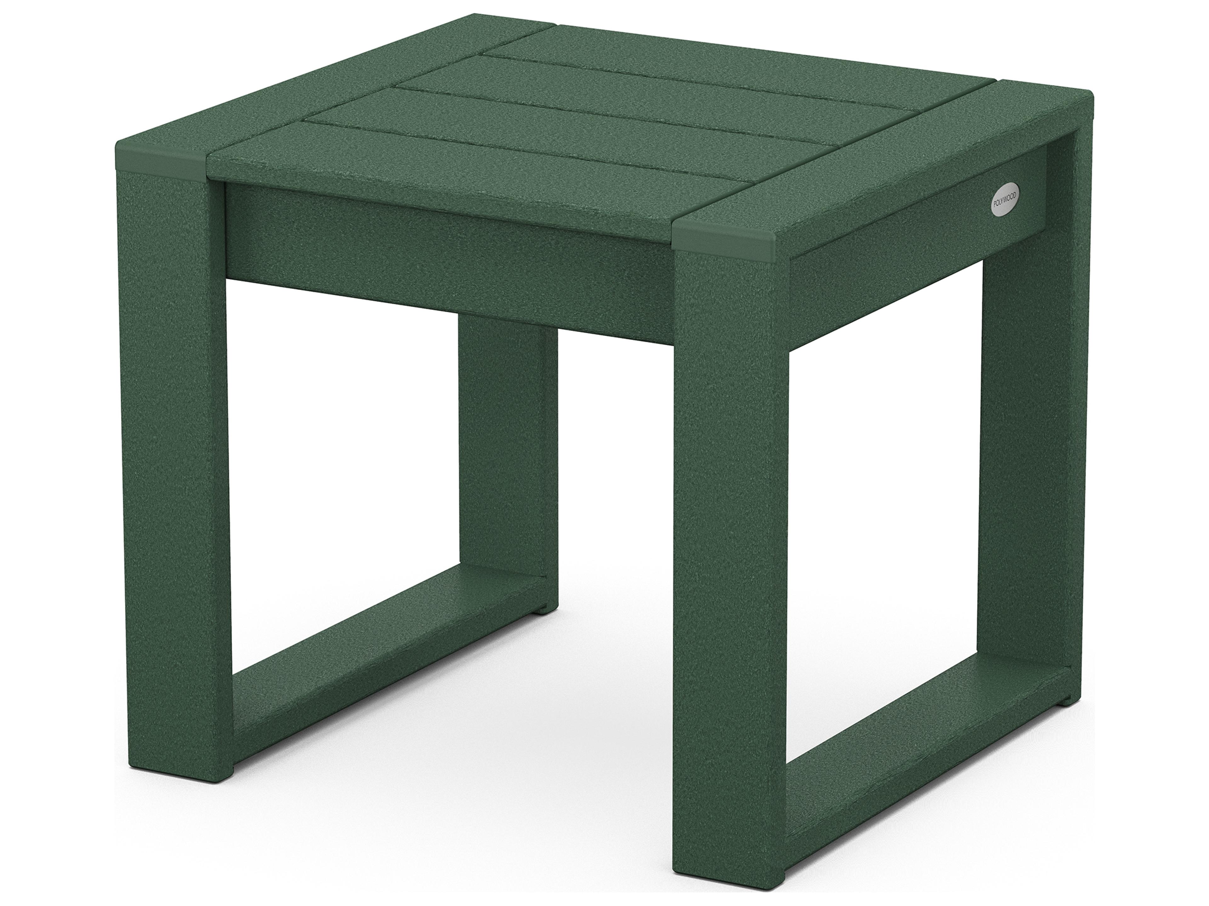 POLYWOOD® Edge Recycled Plastic Rectangular Outdoor End Table