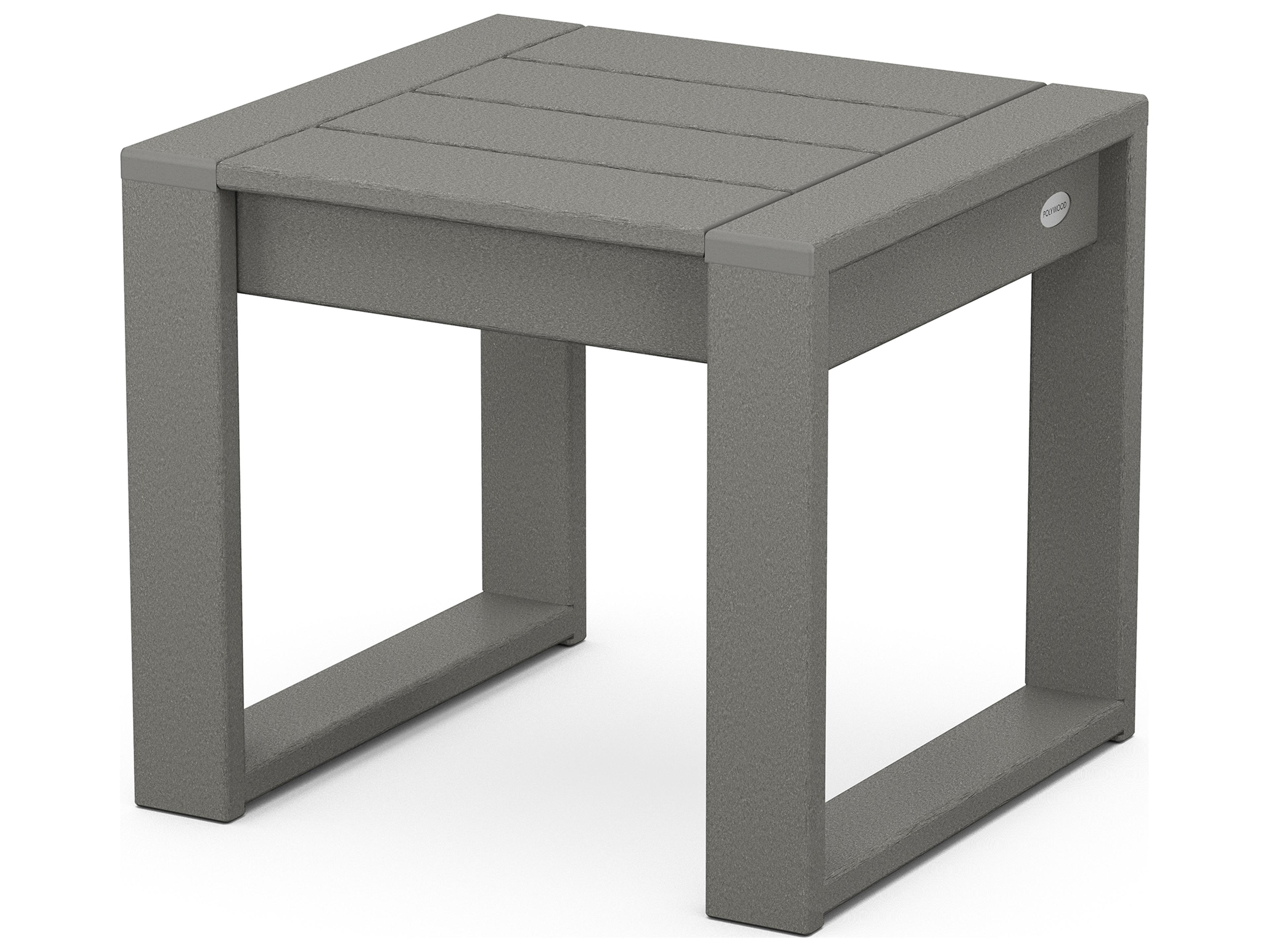 POLYWOOD® Edge Recycled Plastic Rectangular Outdoor End Table