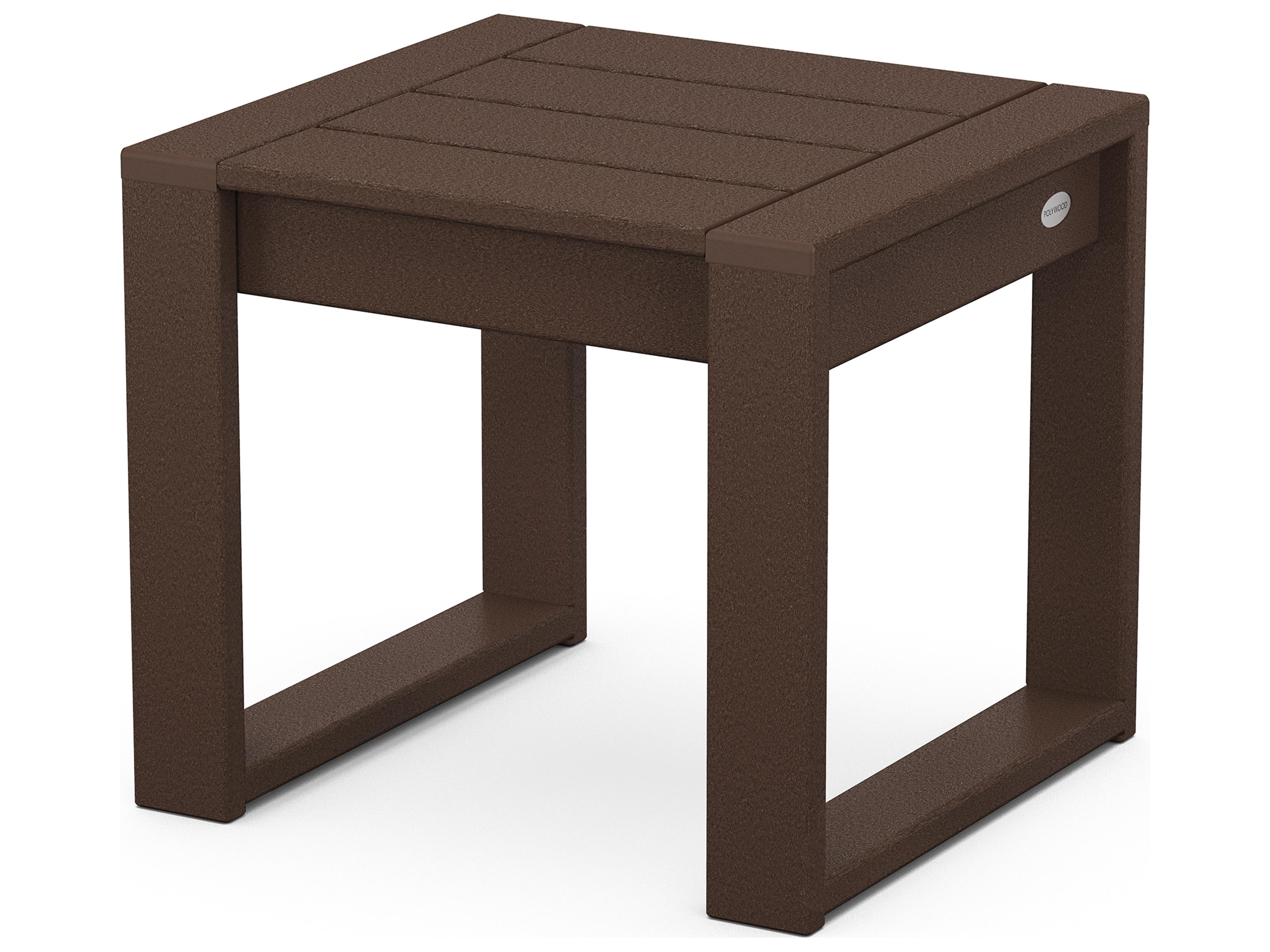 POLYWOOD® Edge Recycled Plastic Rectangular Outdoor End Table