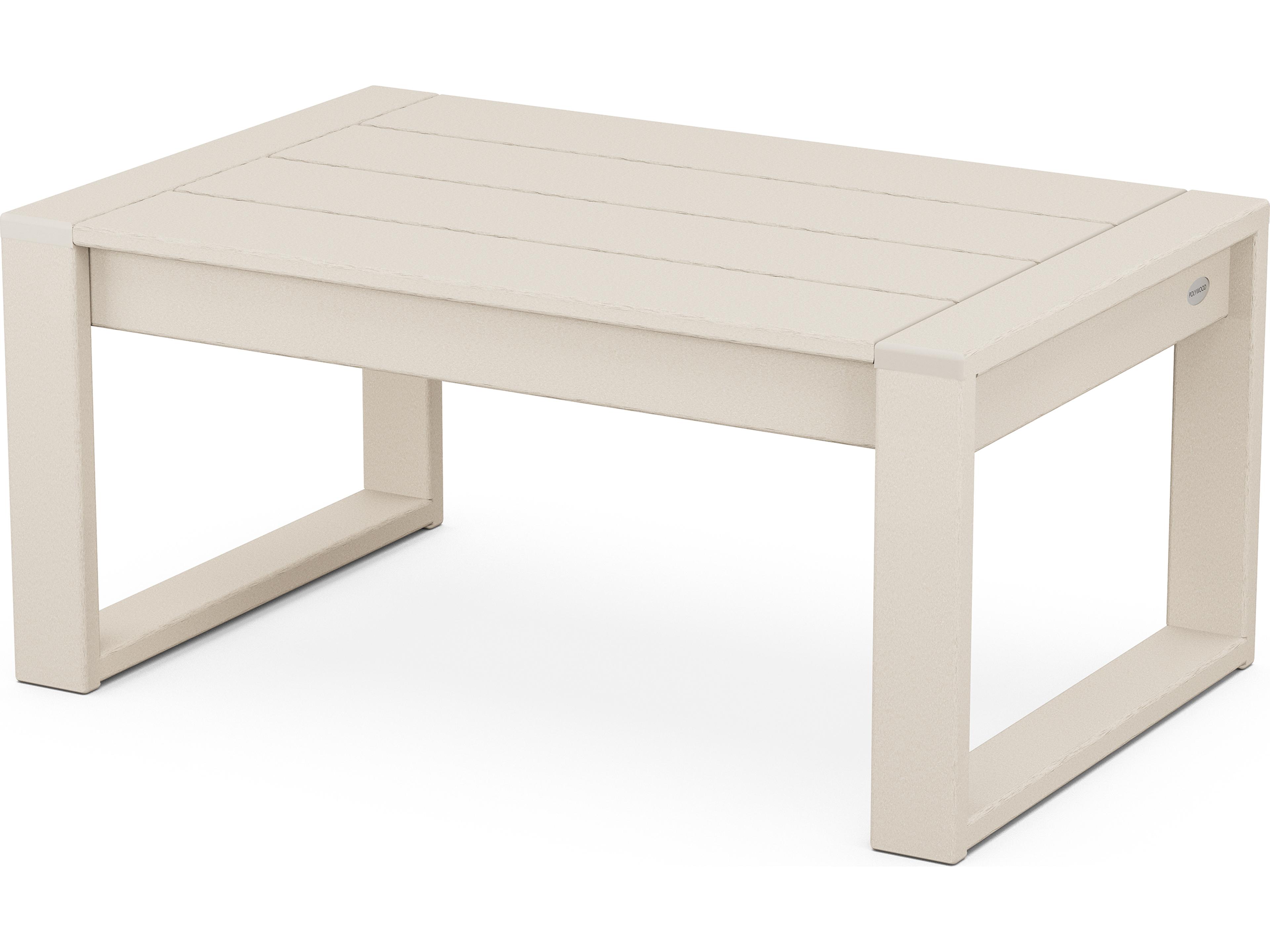 POLYWOOD® Edge Recycled Plastic Rectangular Outdoor Patio Coffee Table
