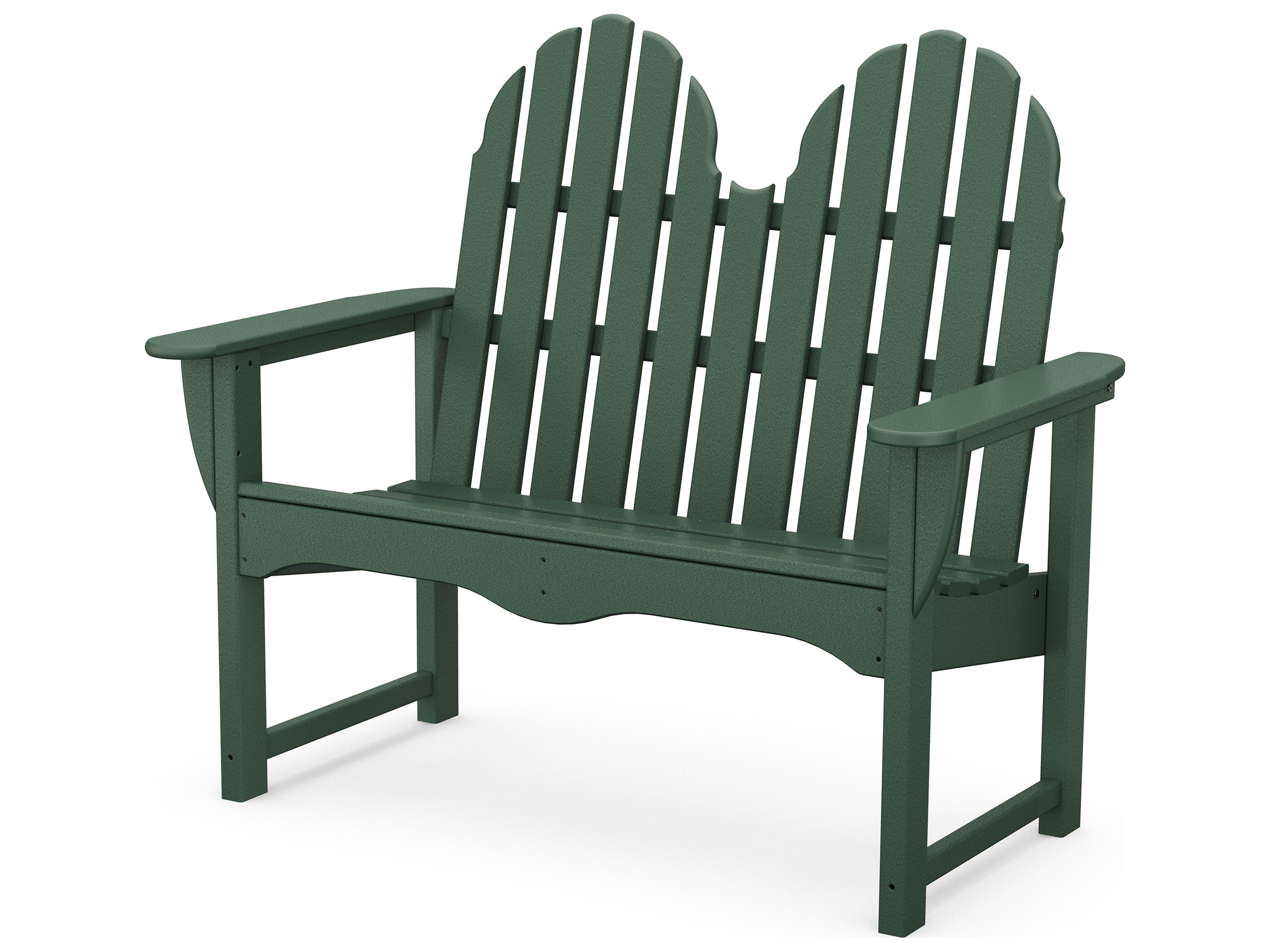 POLYWOOD® Classic Adirondack Recycled Plastic 48 Outdoor Patio Bench