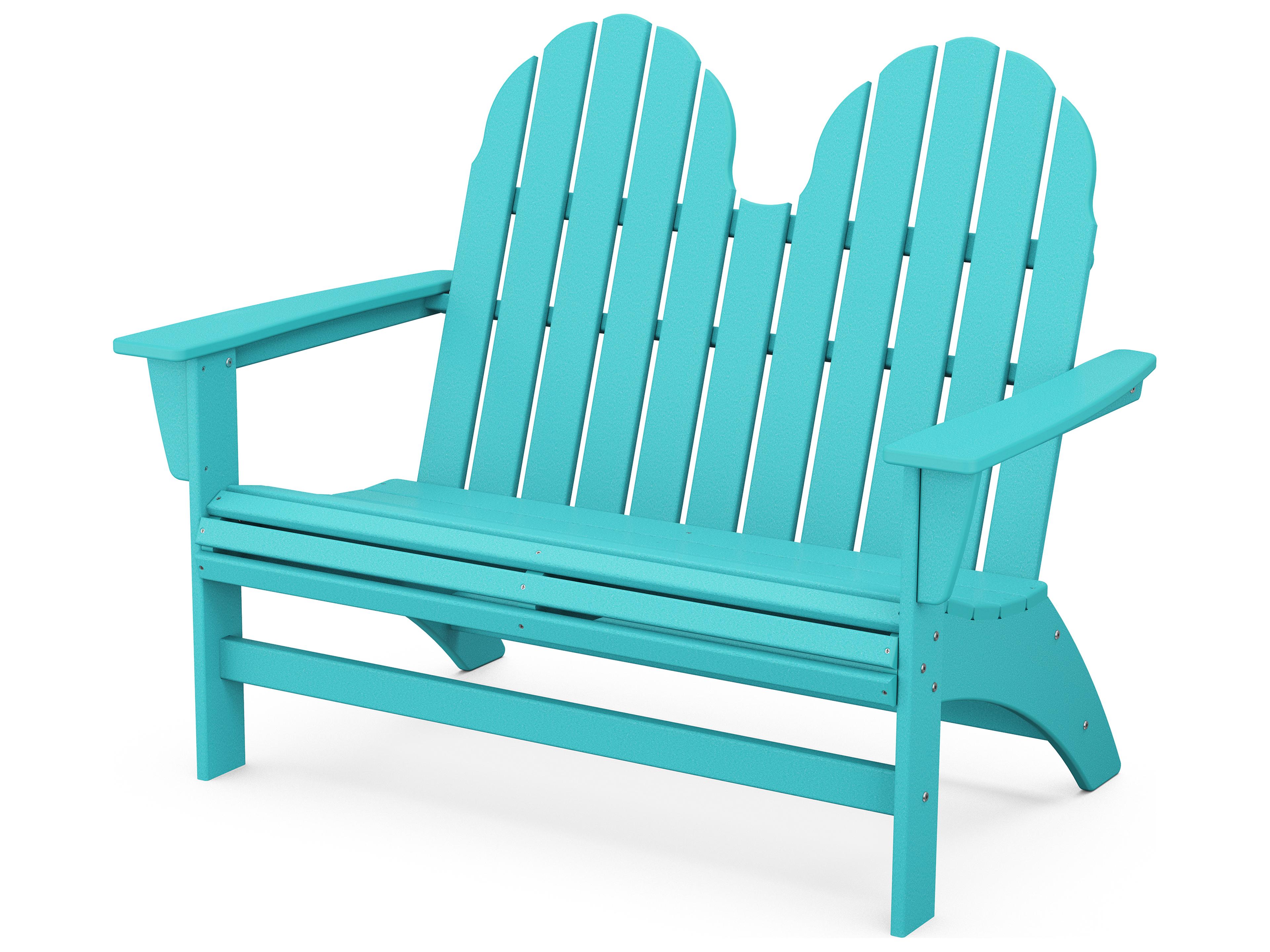 POLYWOOD® Vineyard Adirondack Recycled Plastic Patio Bench