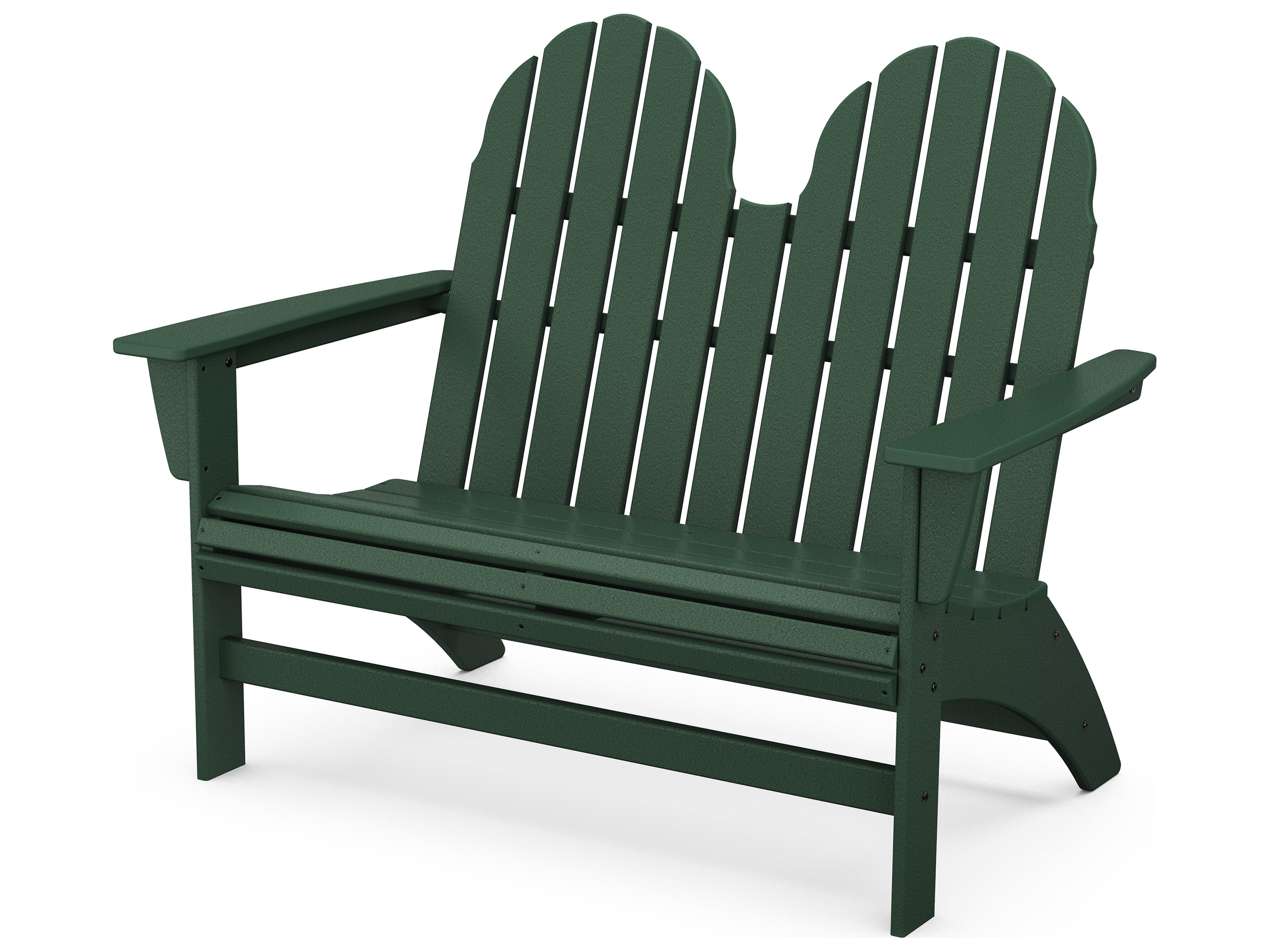 POLYWOOD® Vineyard Adirondack Recycled Plastic Patio Bench