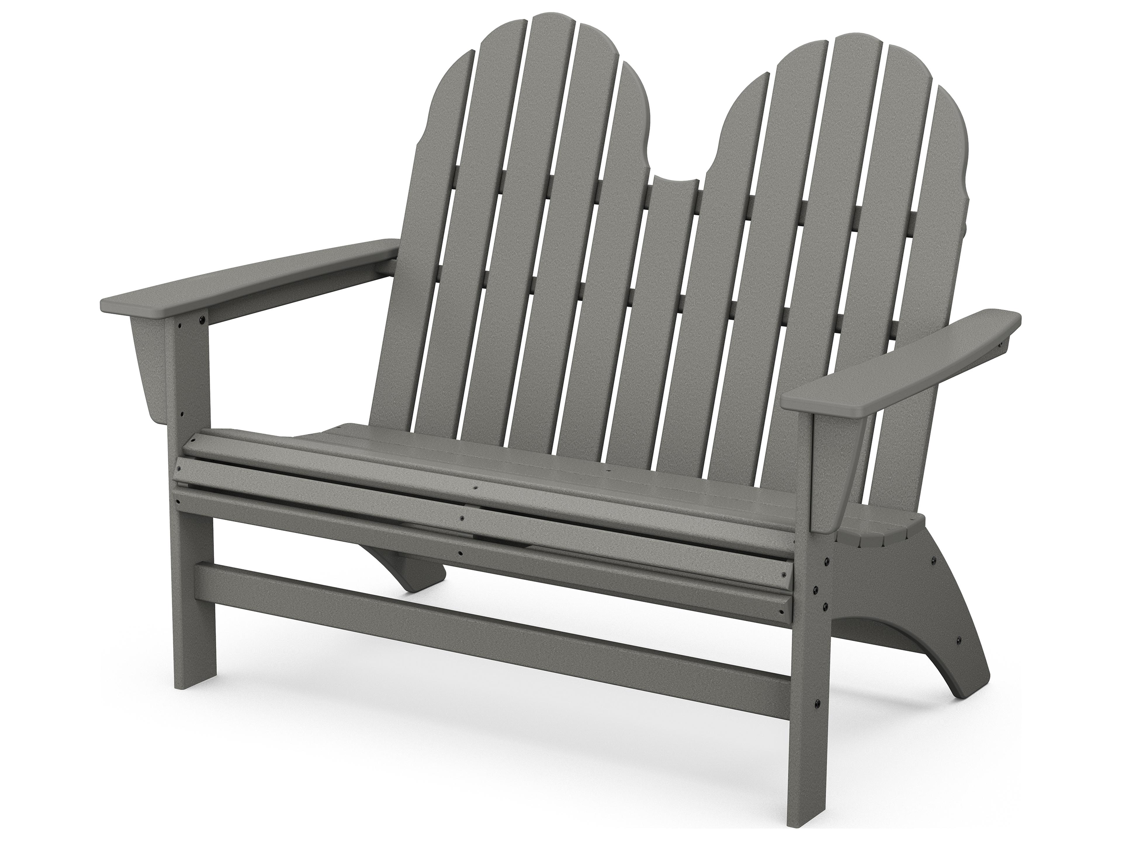 POLYWOOD® Vineyard Adirondack Recycled Plastic Patio Bench