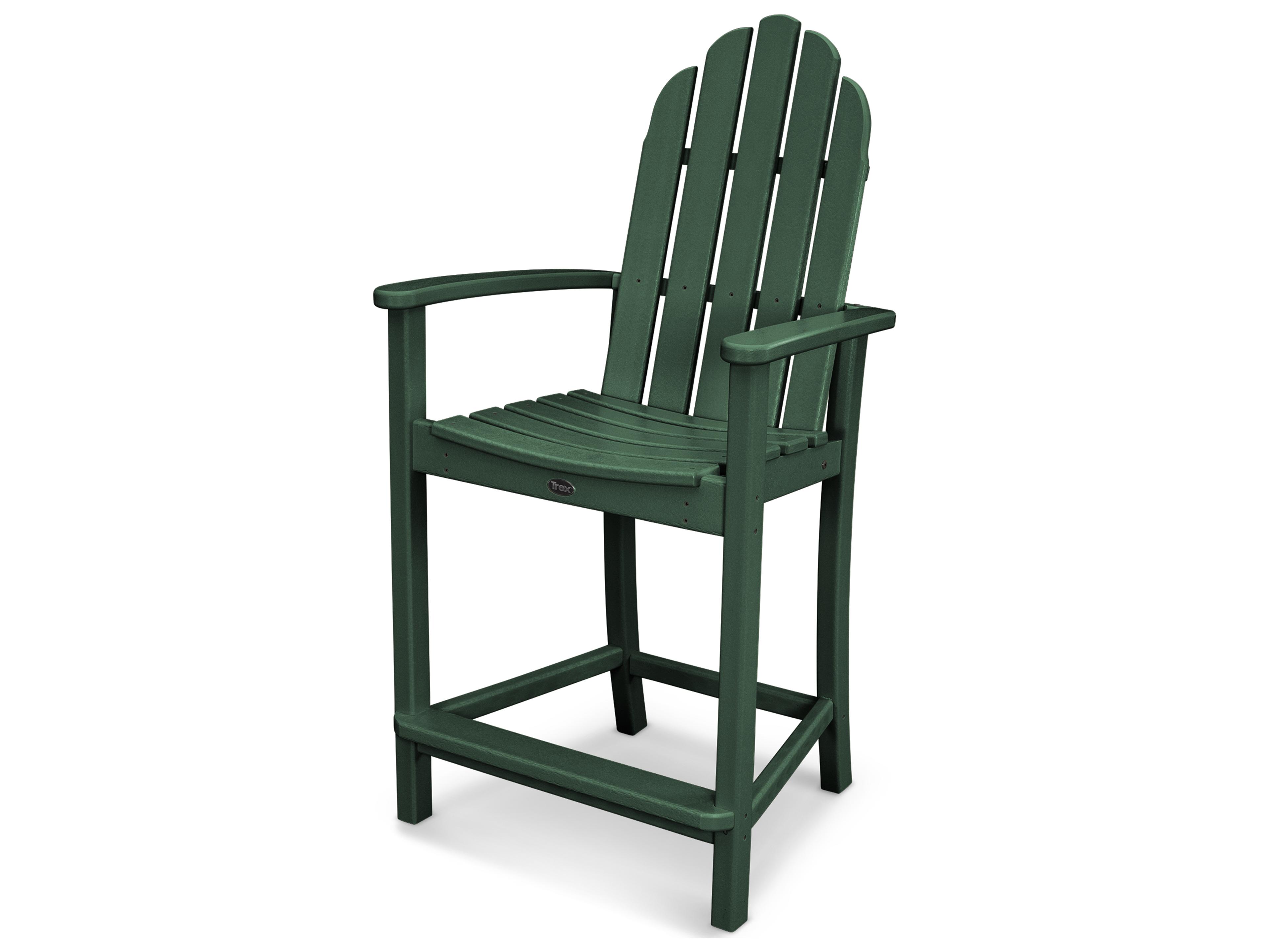 POLYWOOD® Classic Adirondack Recycled Plastic Outdoor Counter Stool