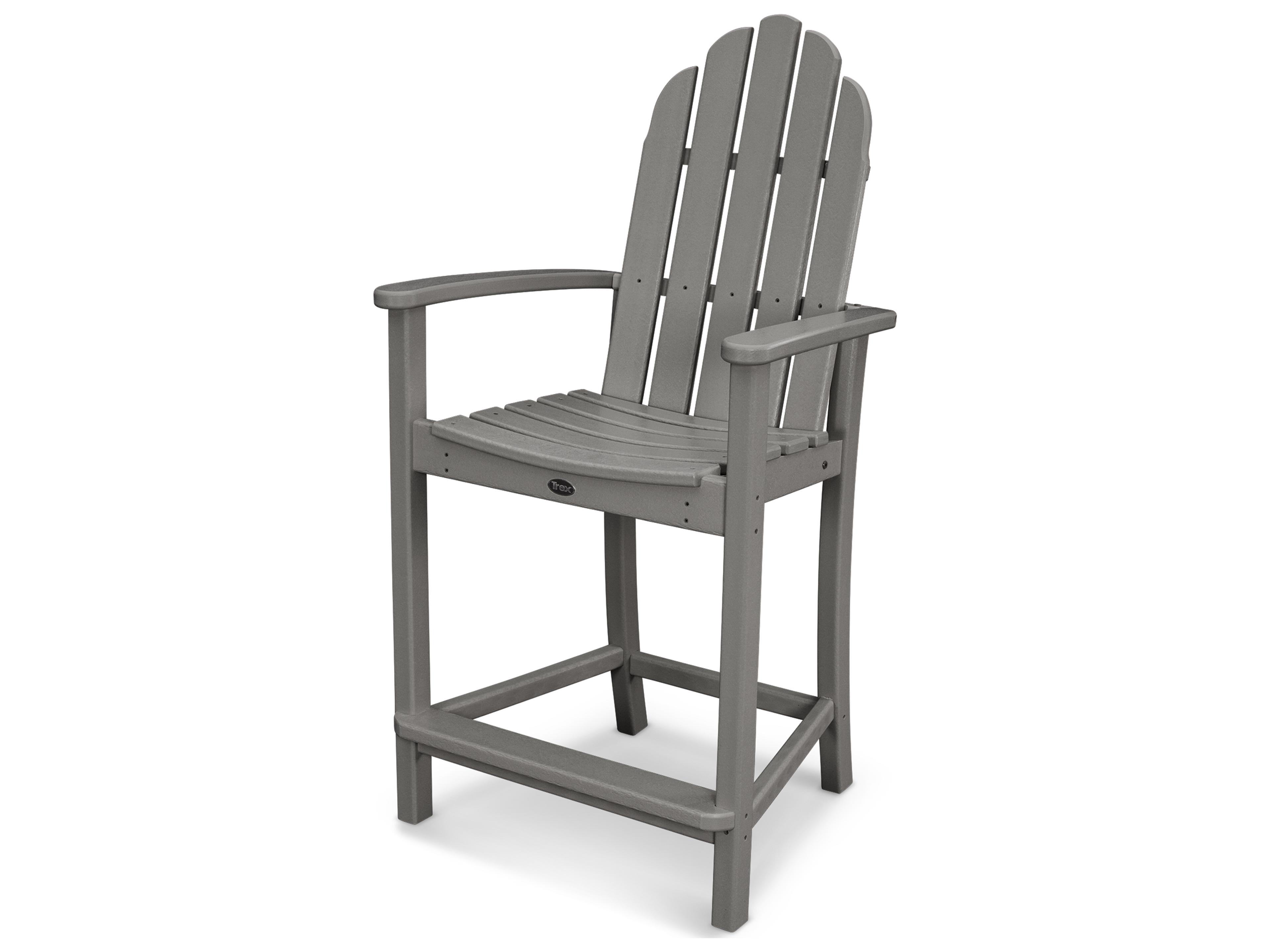POLYWOOD® Classic Adirondack Recycled Plastic Outdoor Counter Stool