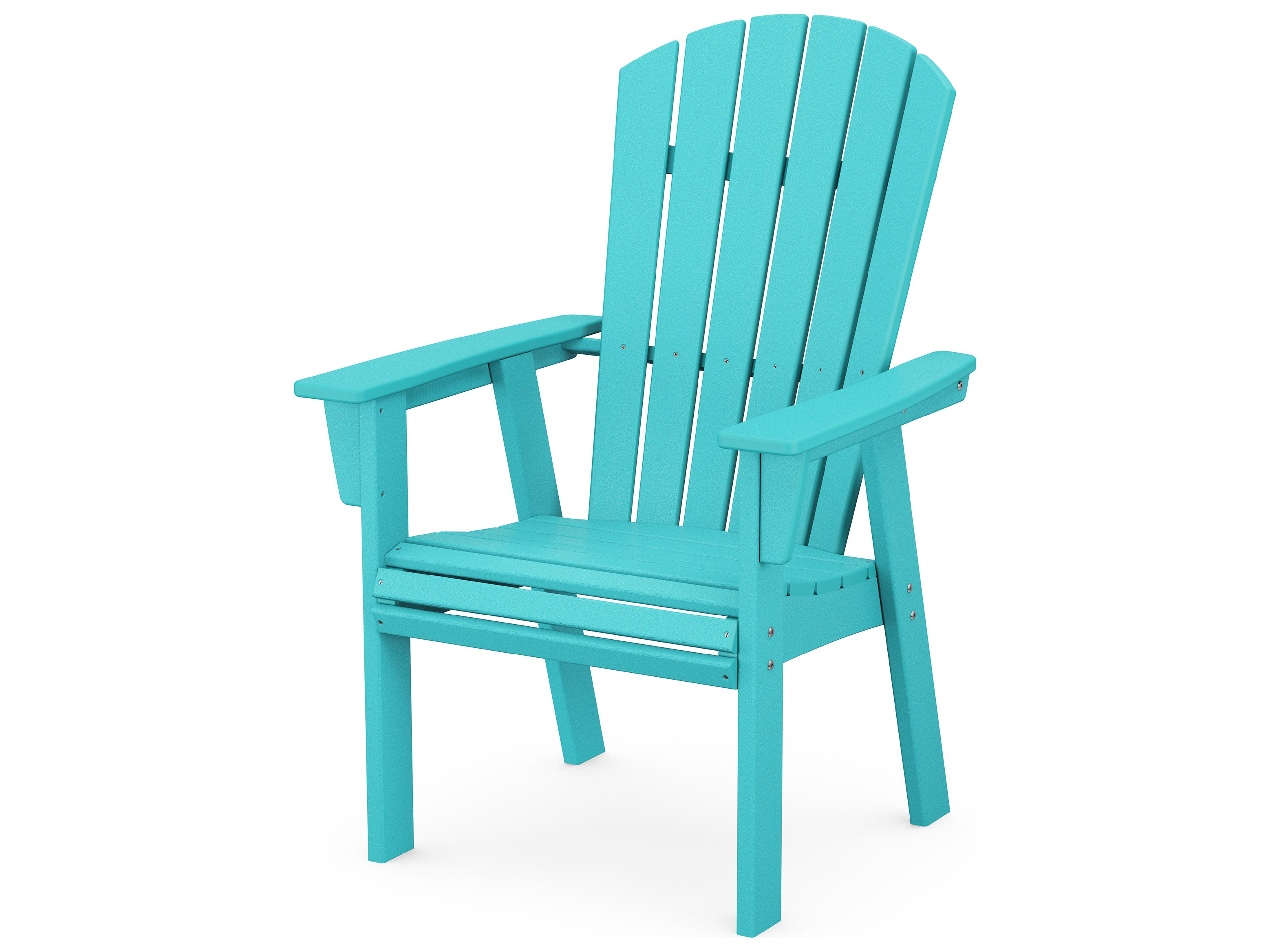 POLYWOOD® Nautical Recycled Plastic Adirondack Outdoor Patio Dining Chair