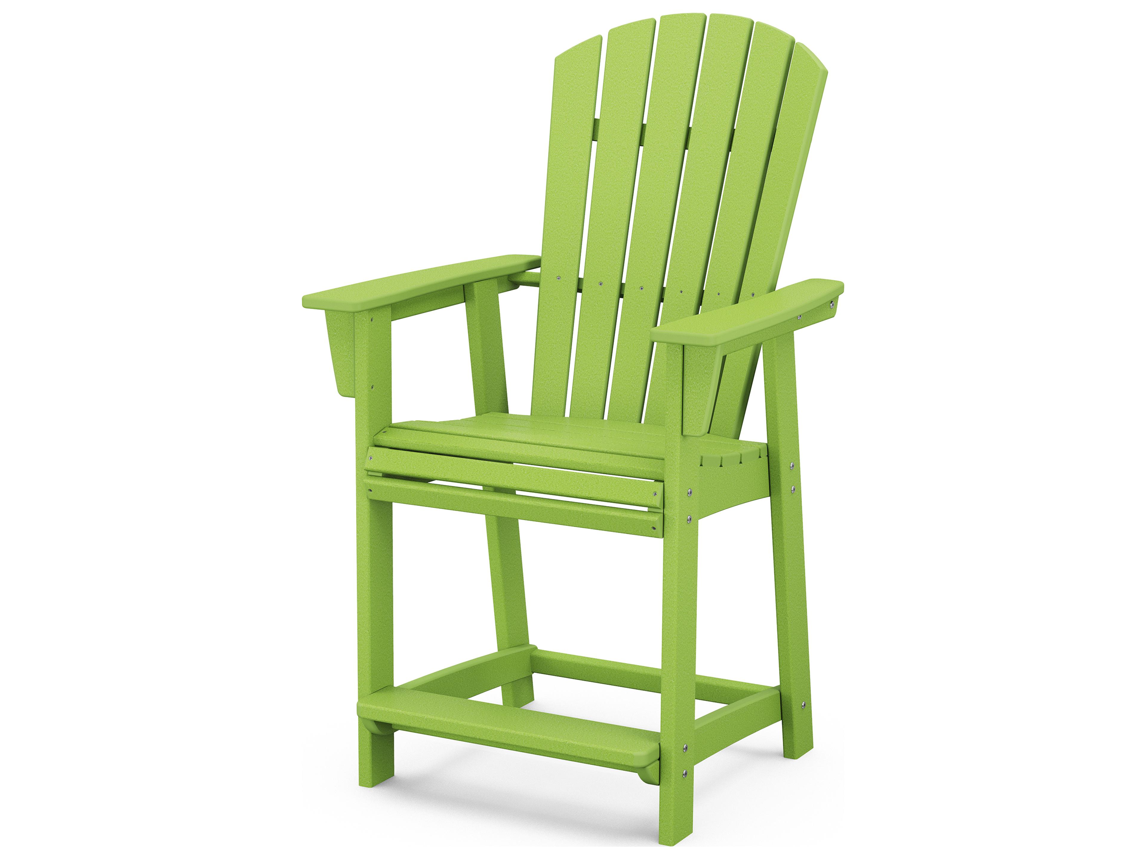 Nautical Recycled Plastic Adirondack Outdoor Counter Chair