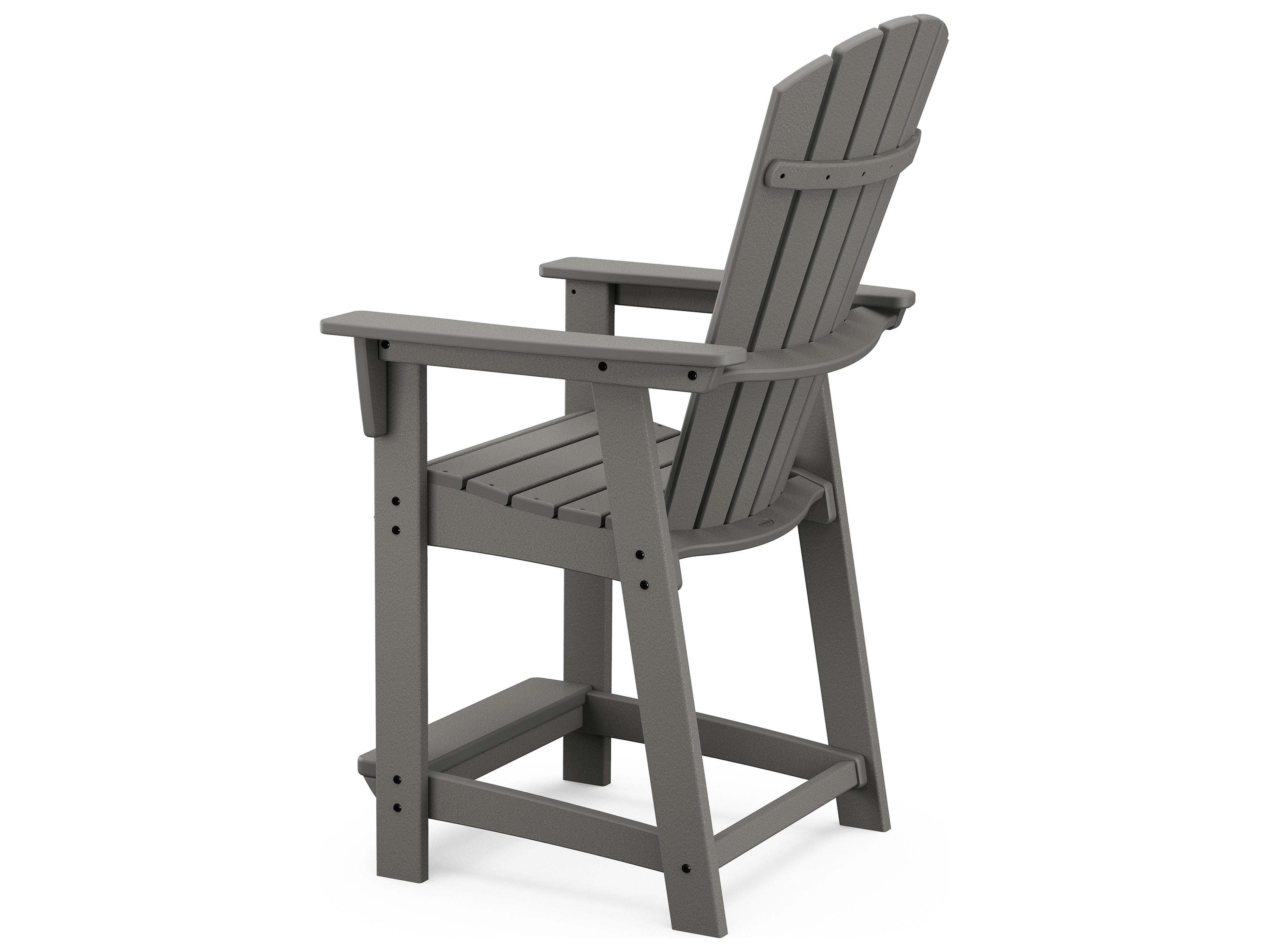 POLYWOOD® Nautical Recycled Plastic Adirondack Outdoor Counter Chair