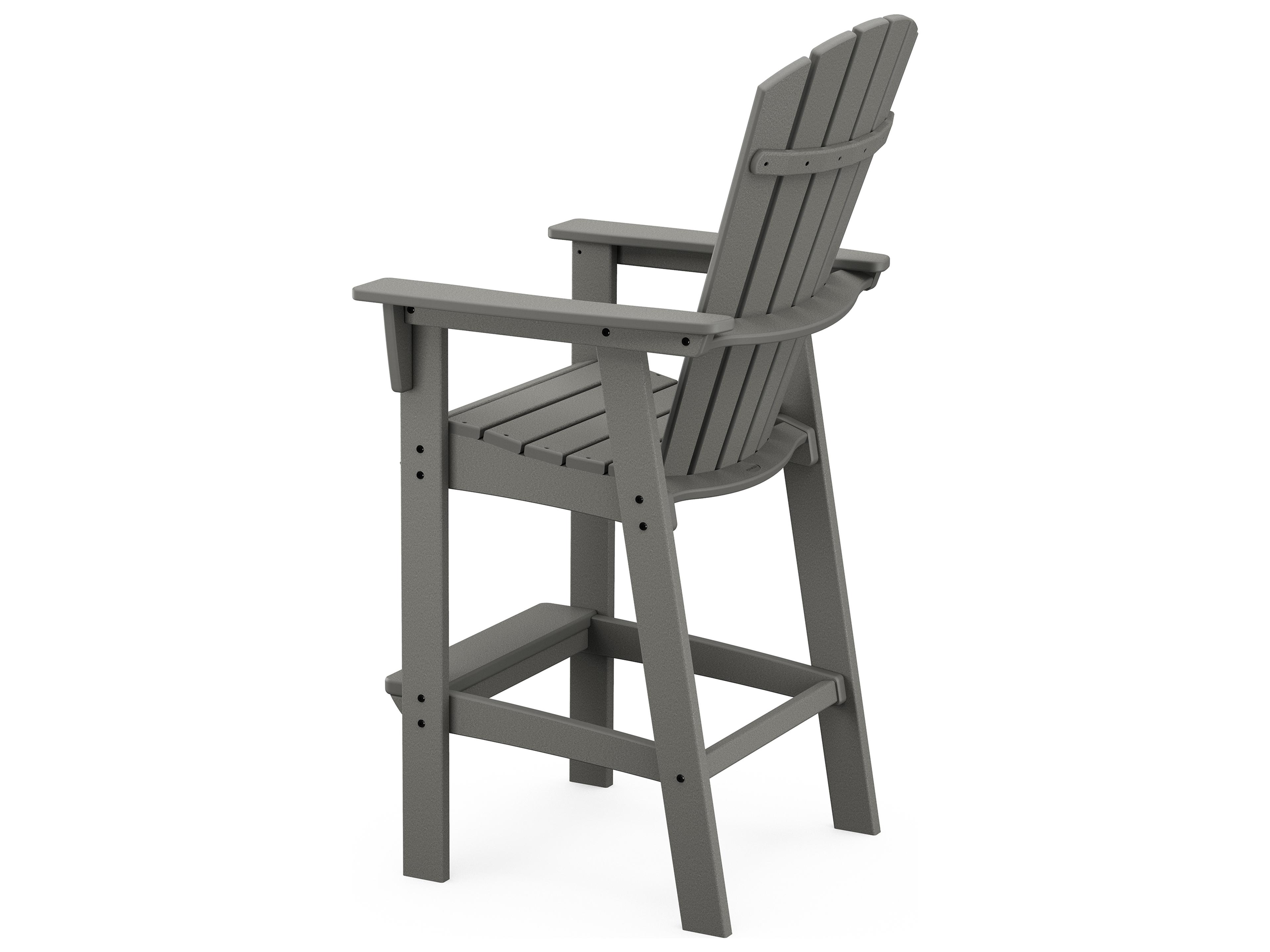 POLYWOOD® Nautical Recycled Plastic Adirondack Bar Chair