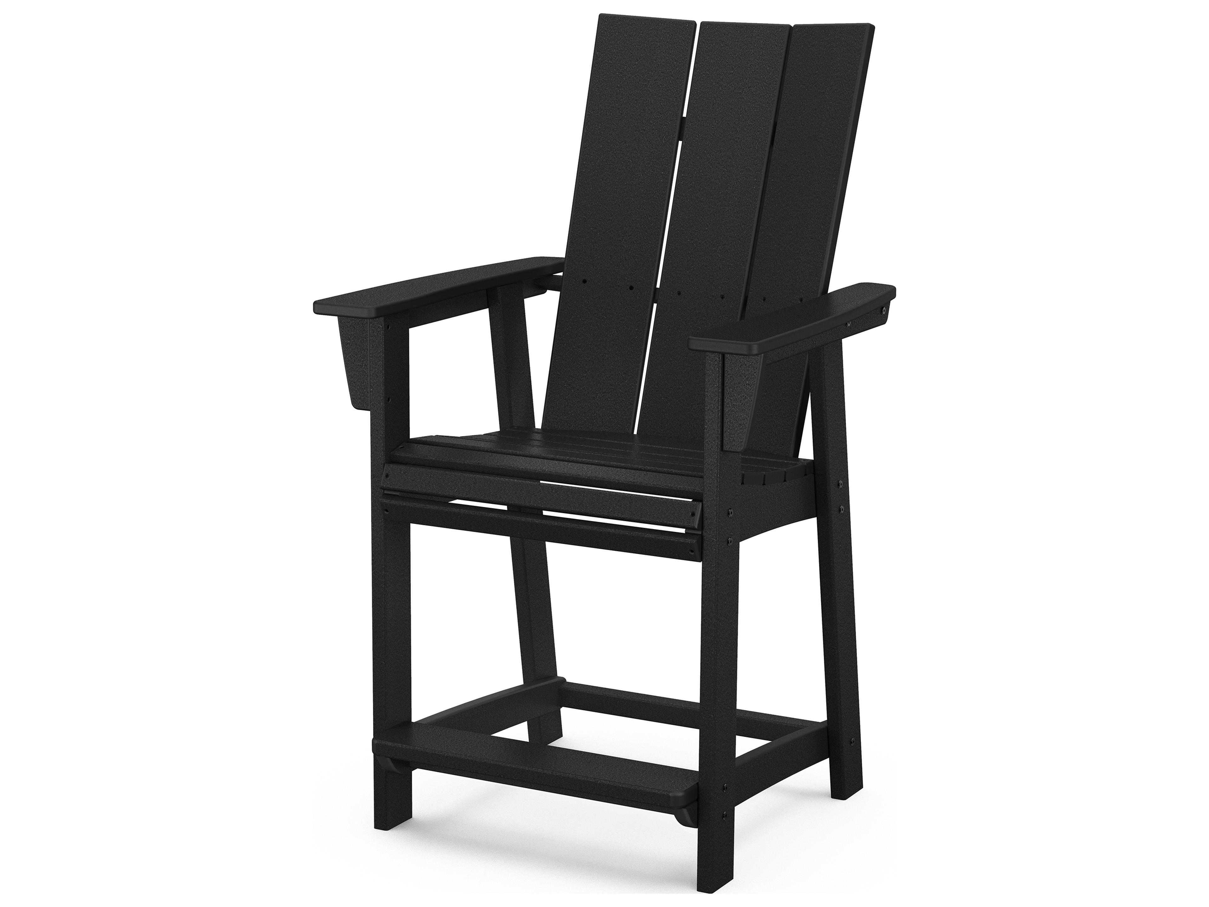 POLYWOOD® Modern Recycled Plastic Adirondack Outdoor Patio Counter Chair