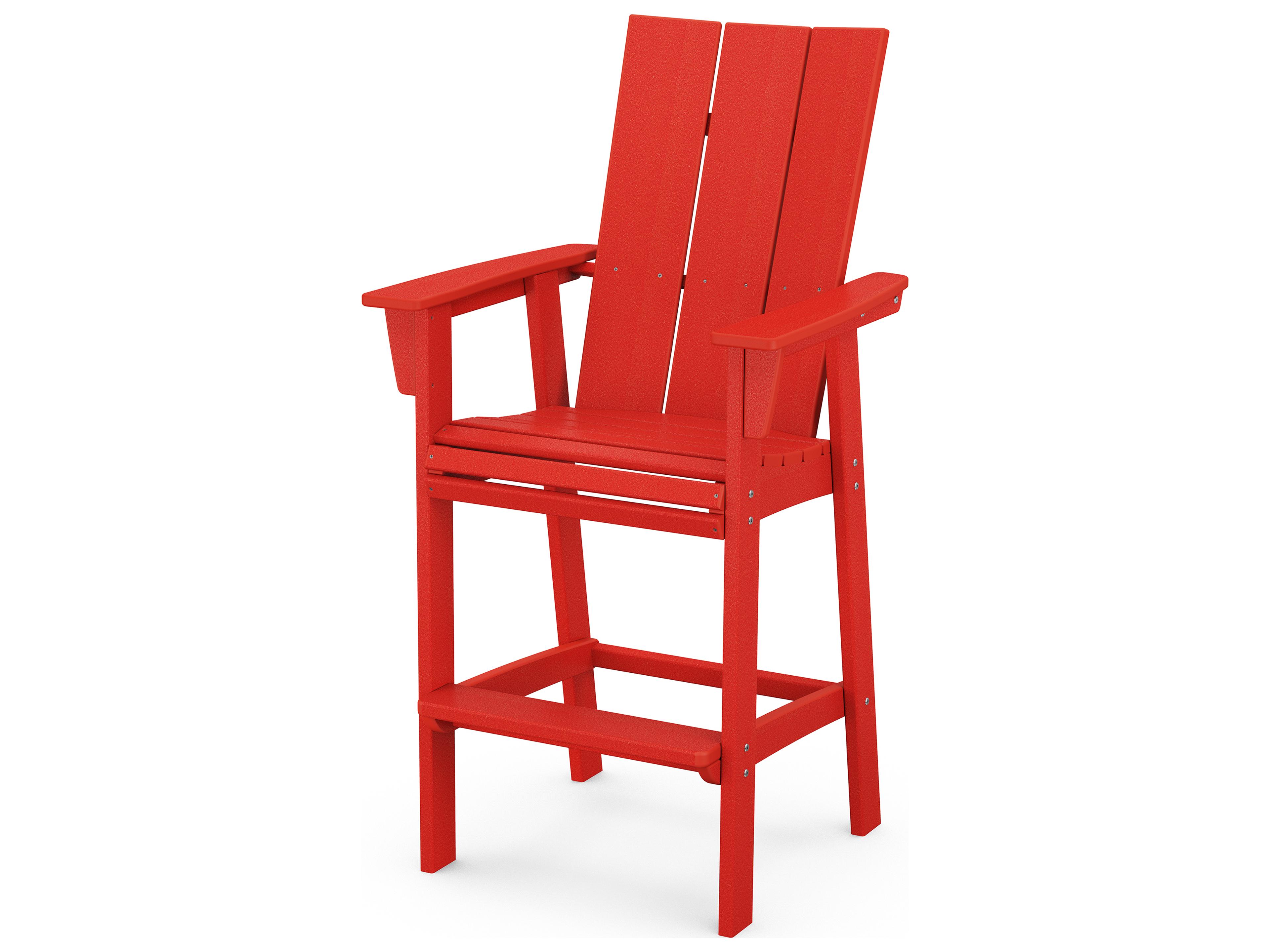 Modern Recycled Plastic Adirondack Patio Bar Chair