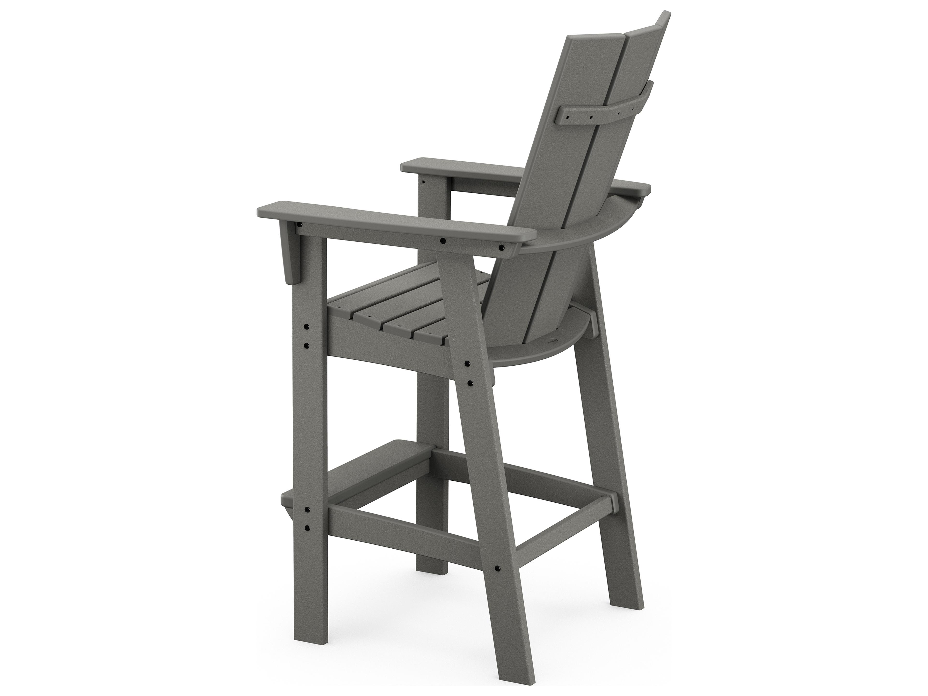 POLYWOOD® Modern Recycled Plastic Adirondack Patio Bar Chair