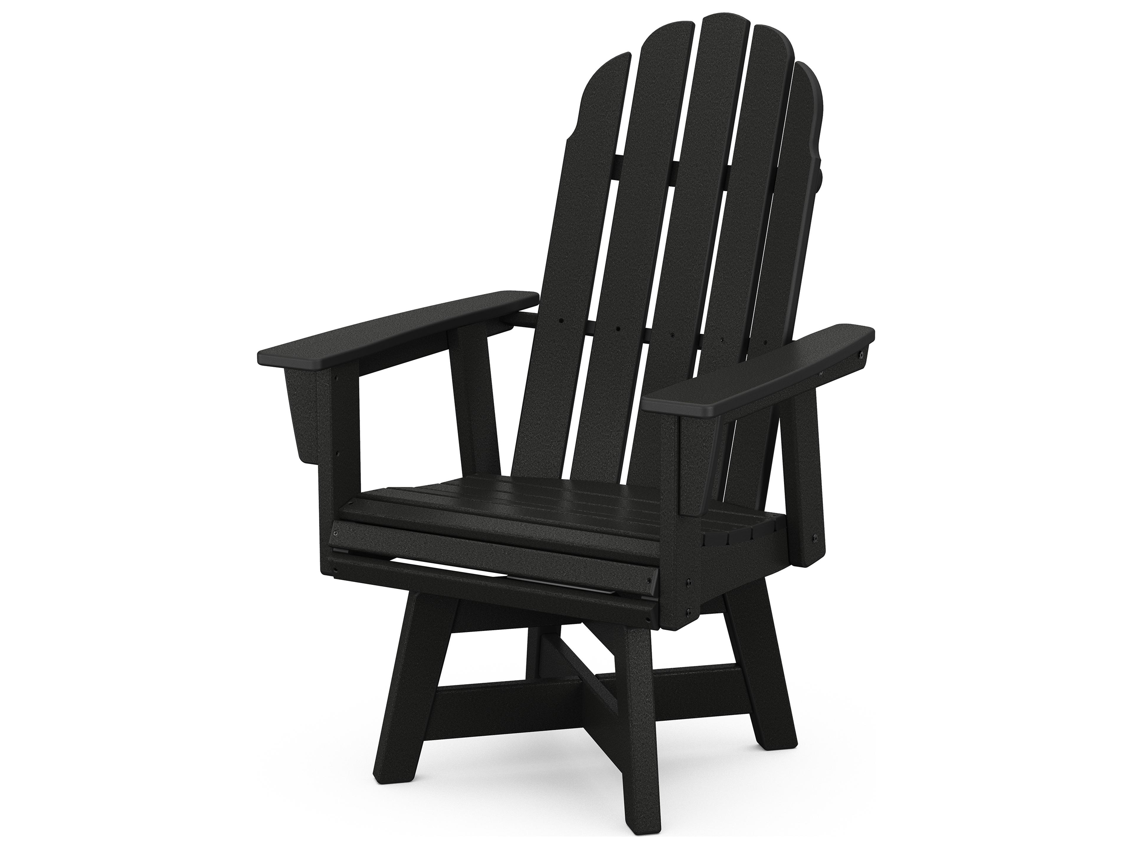 POLYWOOD® Vineyard Recycled Plastic Curveback Swivel Outdoor Dining Arm Chair