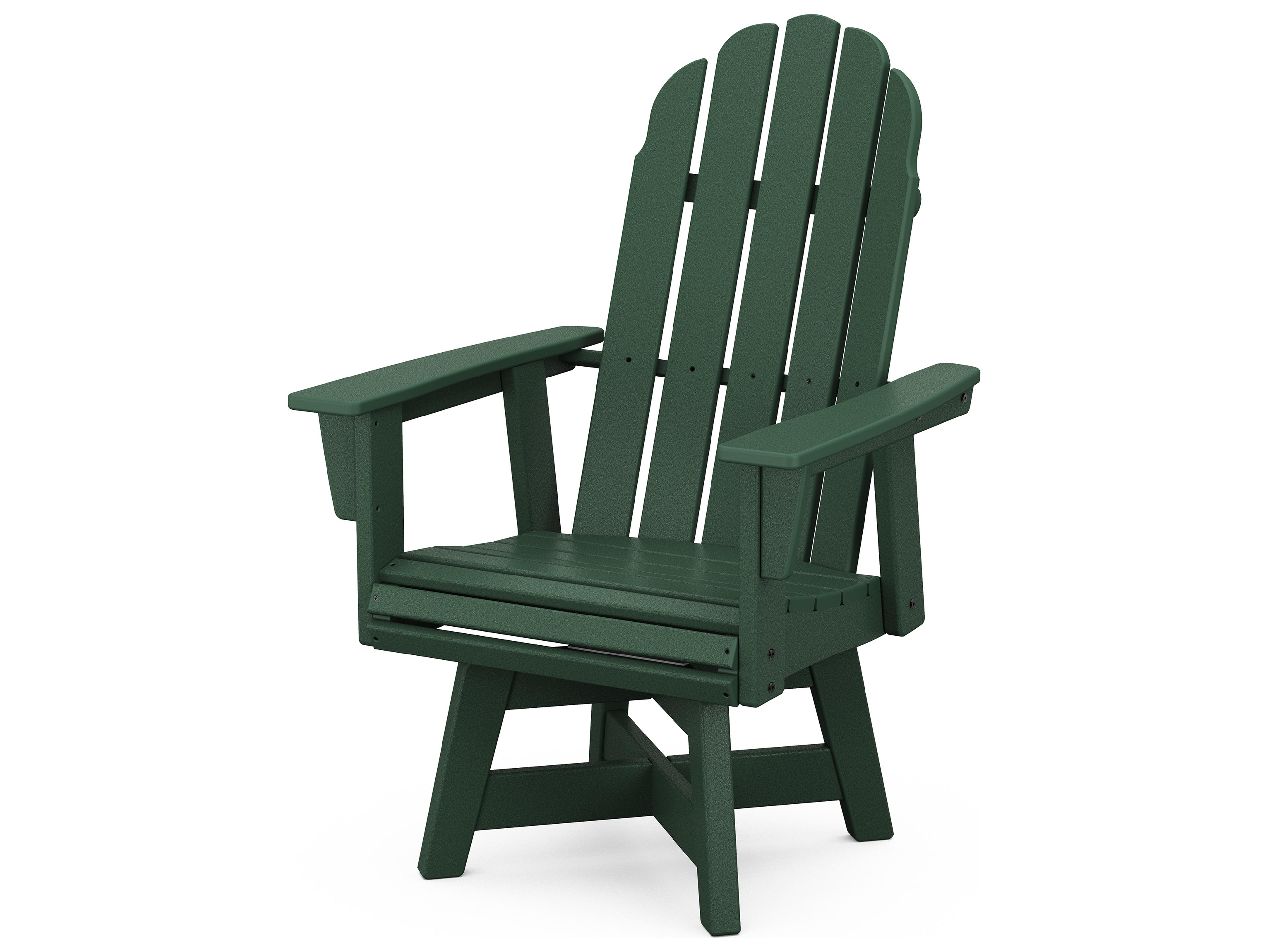 POLYWOOD® Vineyard Recycled Plastic Curveback Swivel Outdoor Dining Arm Chair