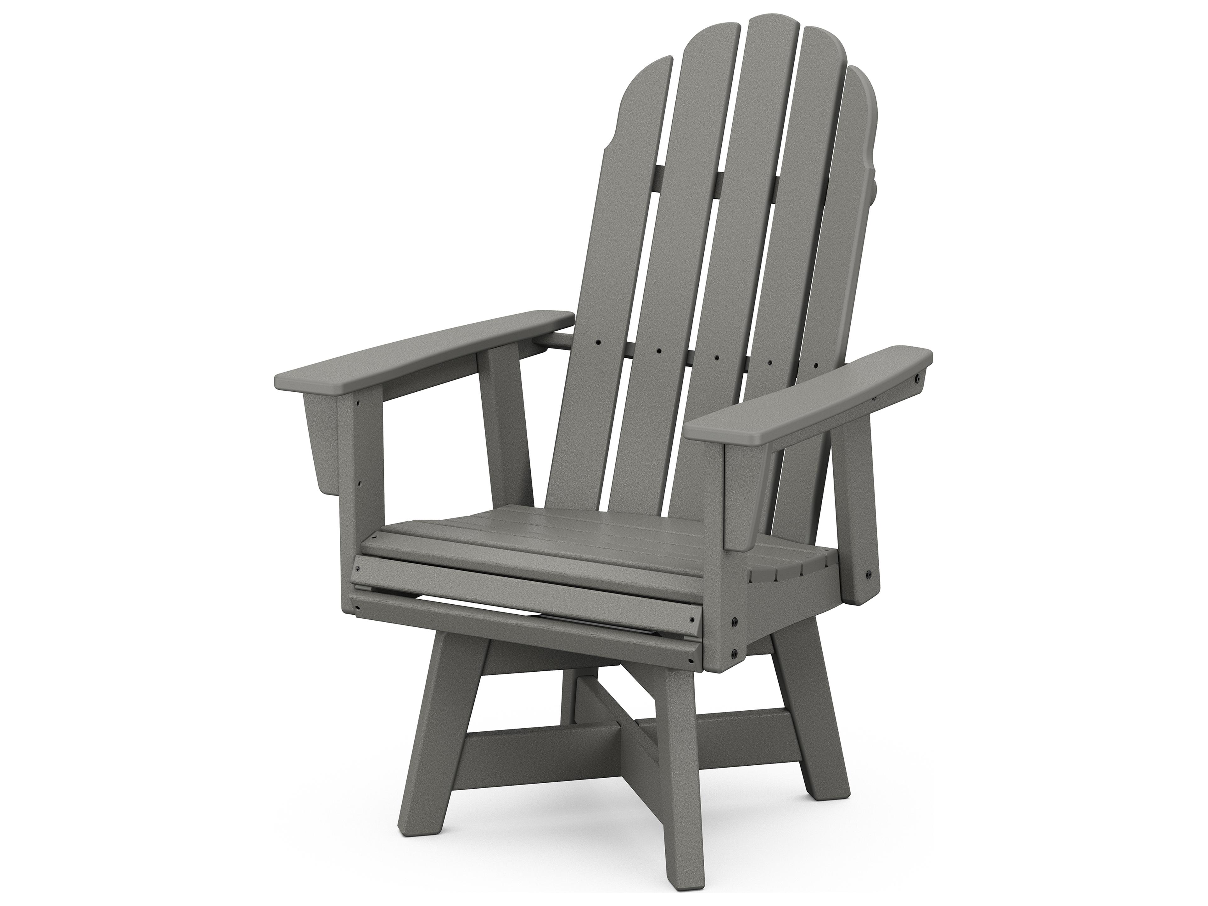 POLYWOOD® Vineyard Recycled Plastic Curveback Swivel Outdoor Dining Arm Chair