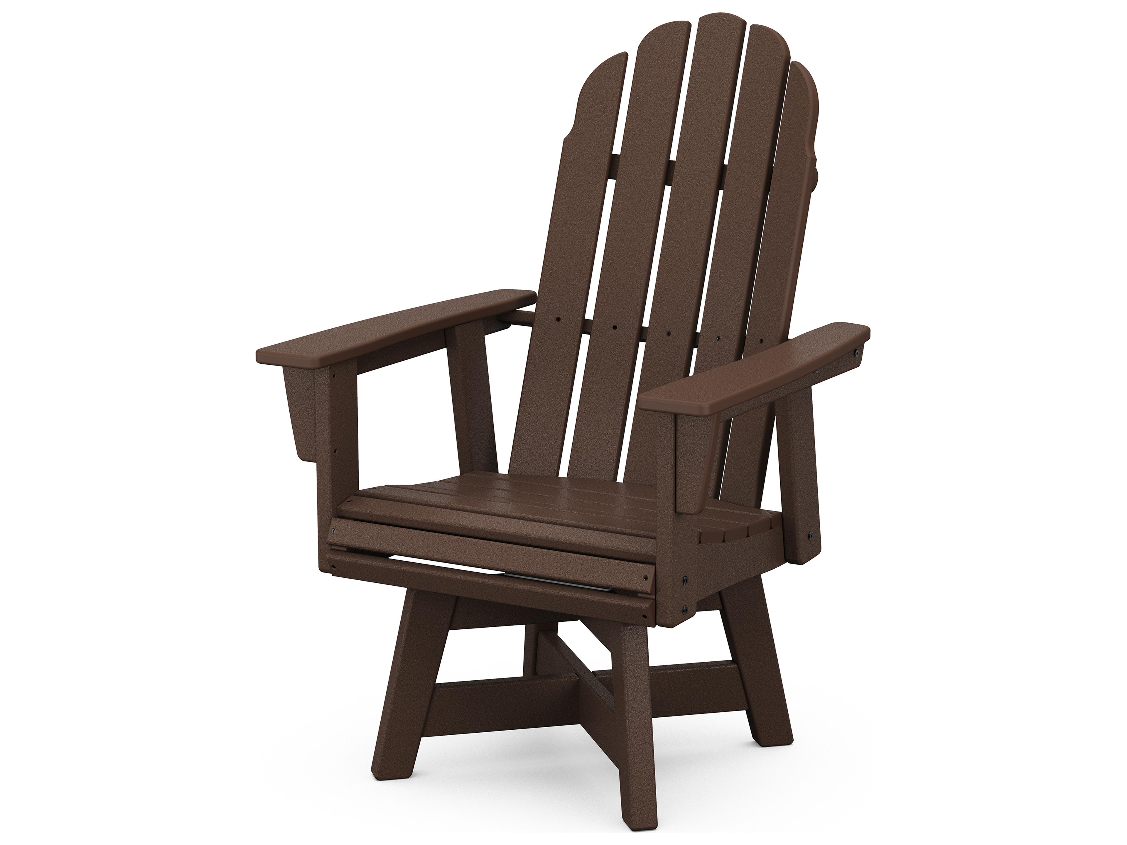 POLYWOOD® Vineyard Recycled Plastic Curveback Swivel Outdoor Dining Arm Chair