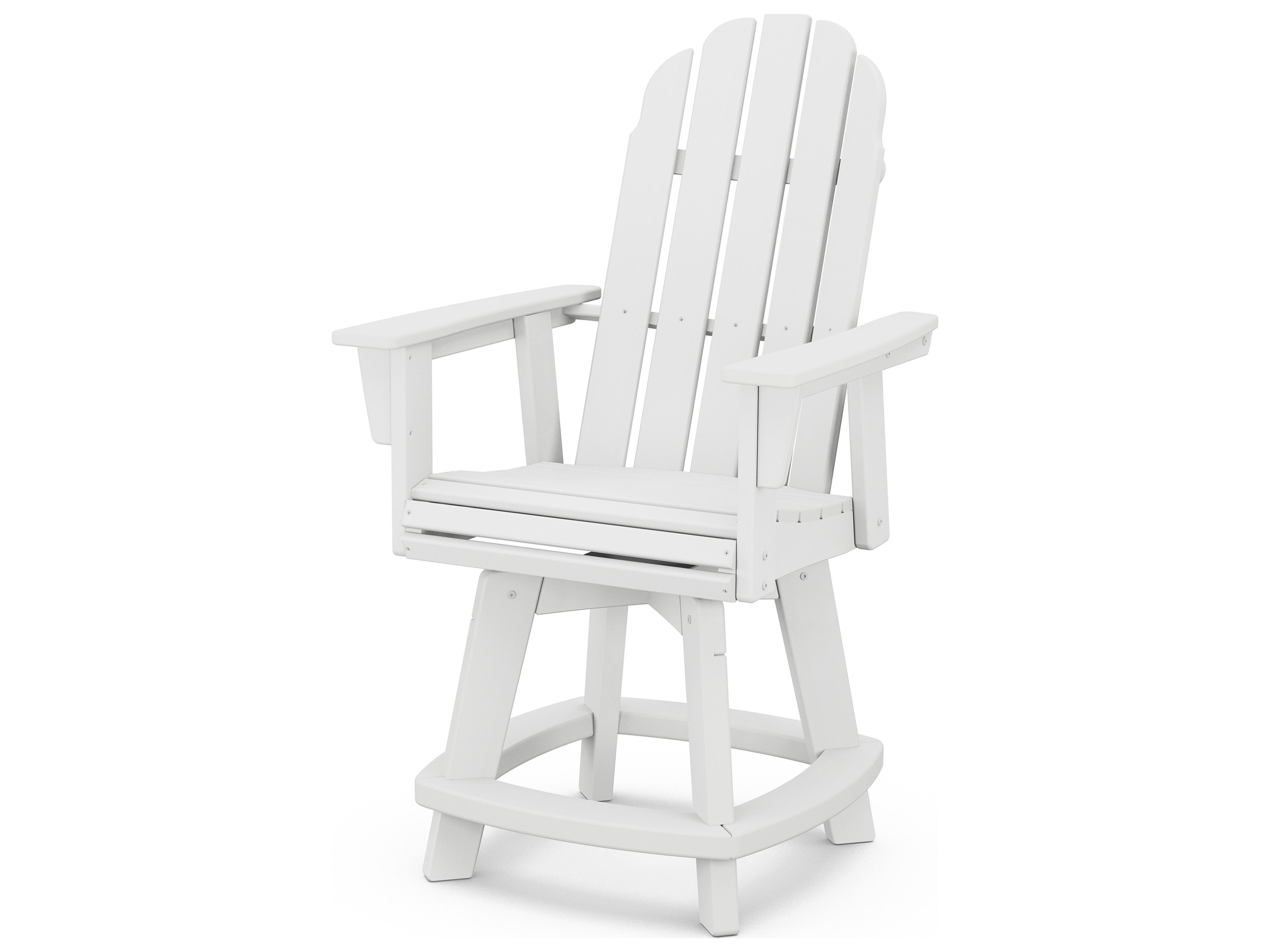 Vineyard Recycled Plastic Adirondack Swivel Counter Outdoor Patio Chair