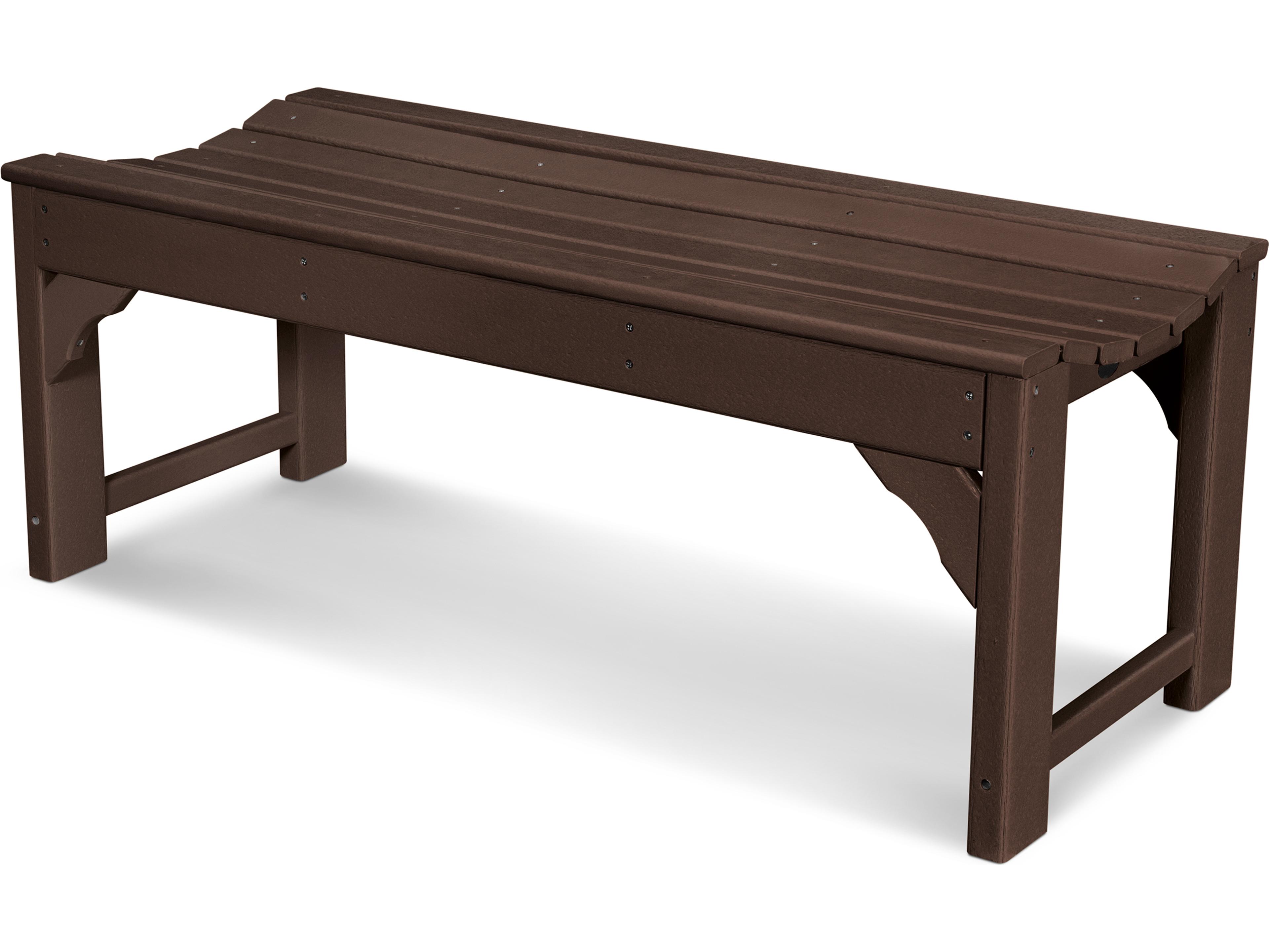 Traditional Garden Recycled Plastic Side Outdoor Bench