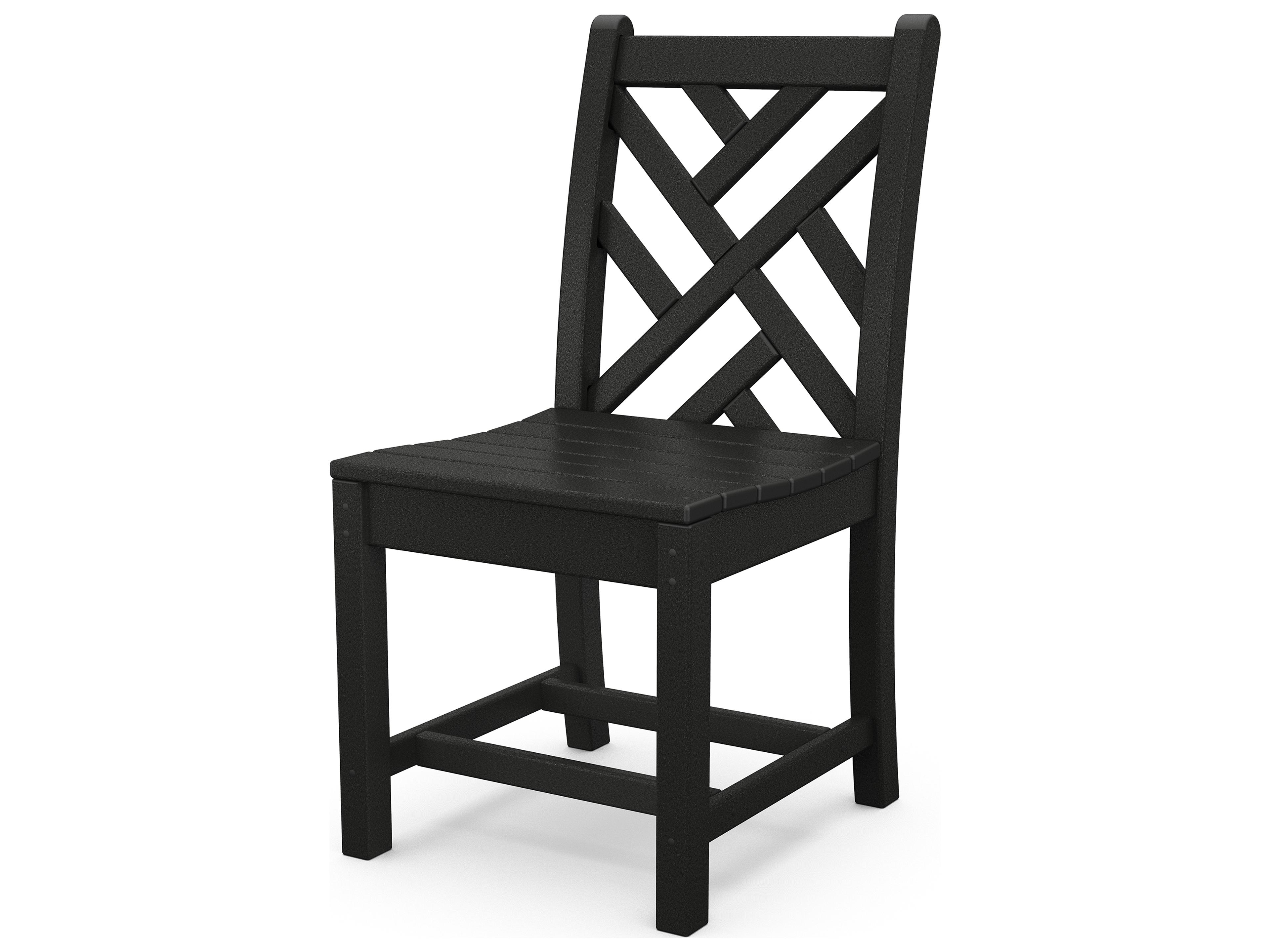 Chippendale Recycled Plastic Outdoor Patio Dining Side Chair