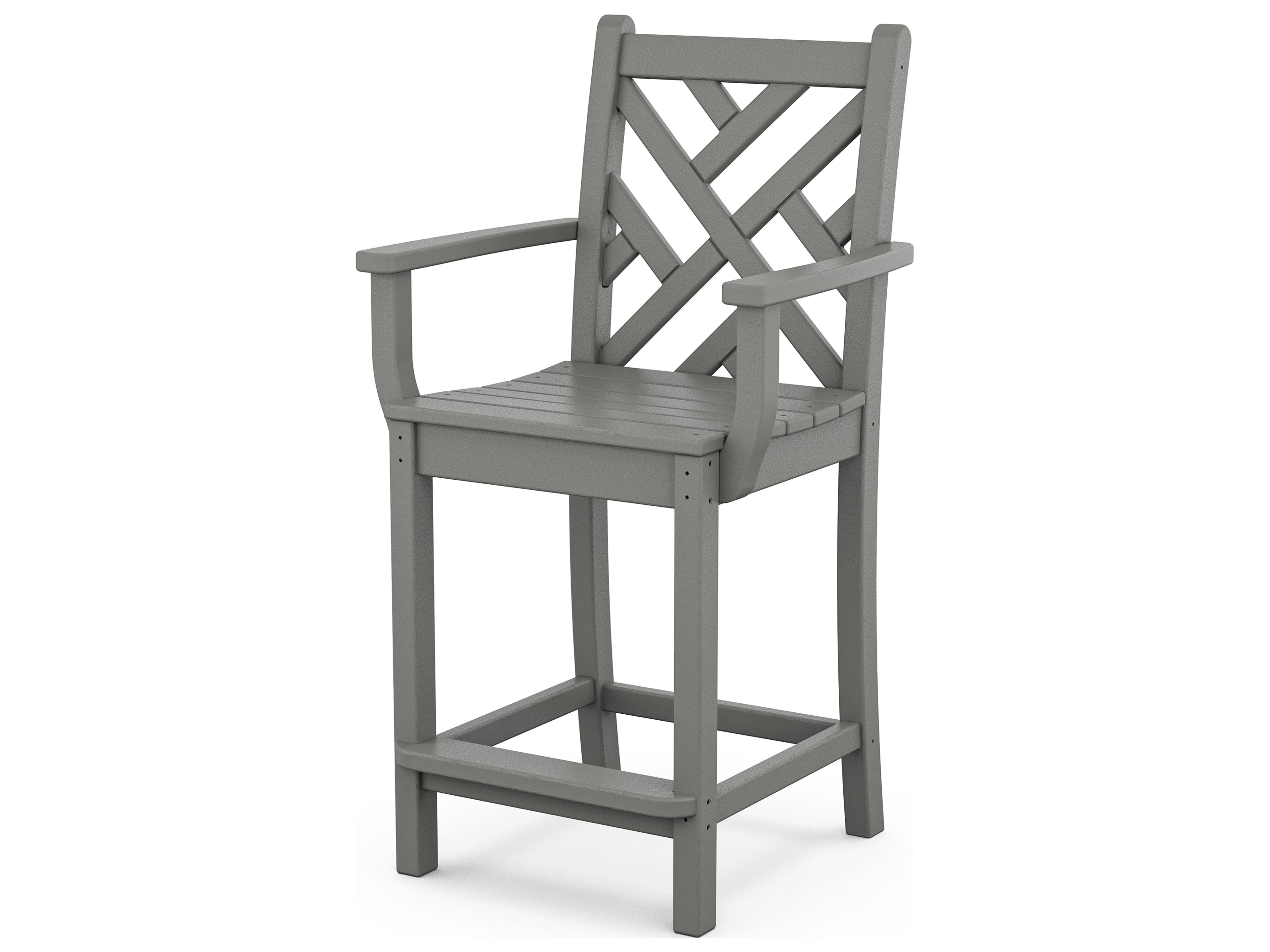 POLYWOOD® Chippendale Recycled Plastic Outdoor Counter Stool