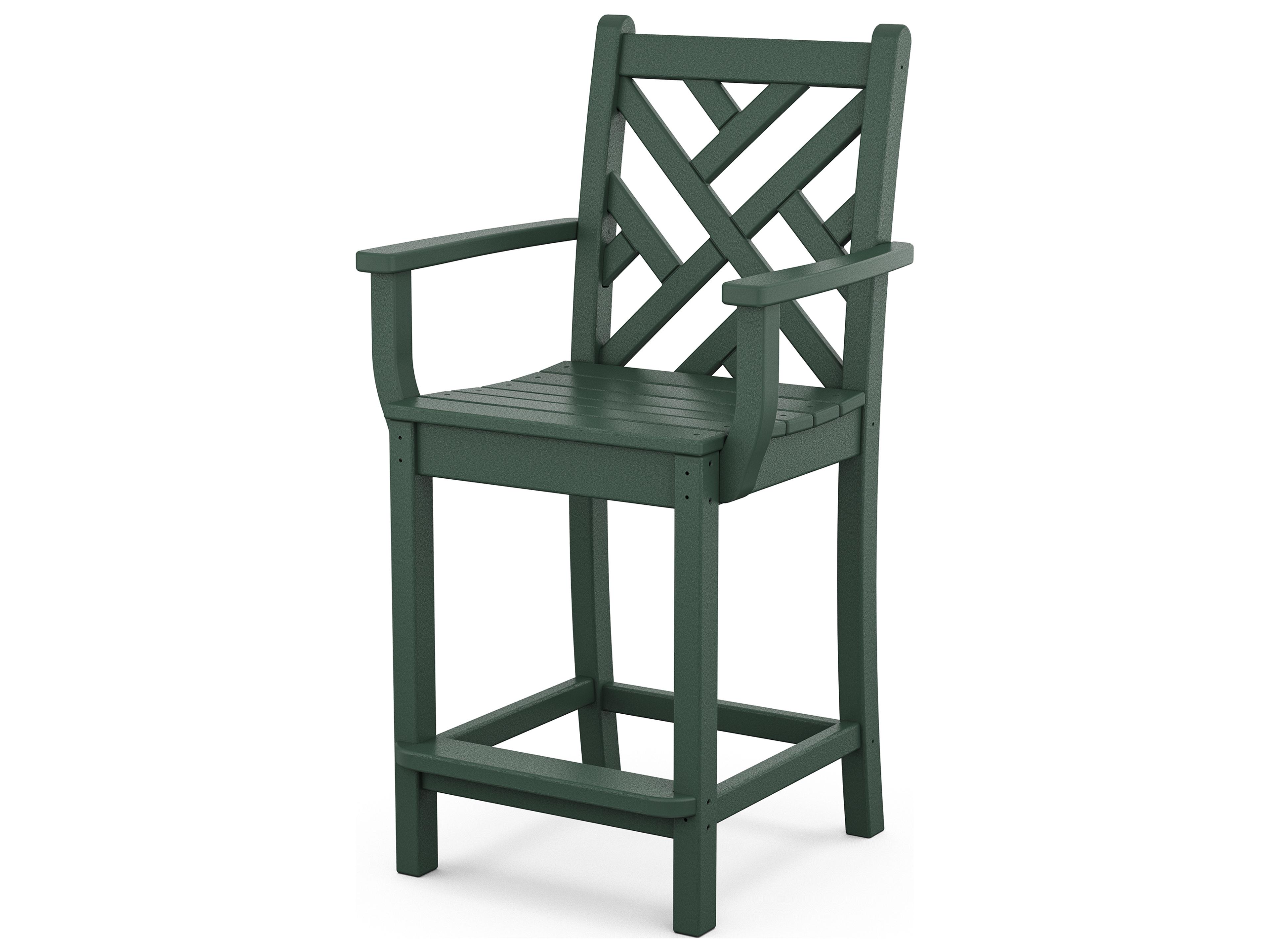 POLYWOOD® Chippendale Recycled Plastic Outdoor Counter Stool