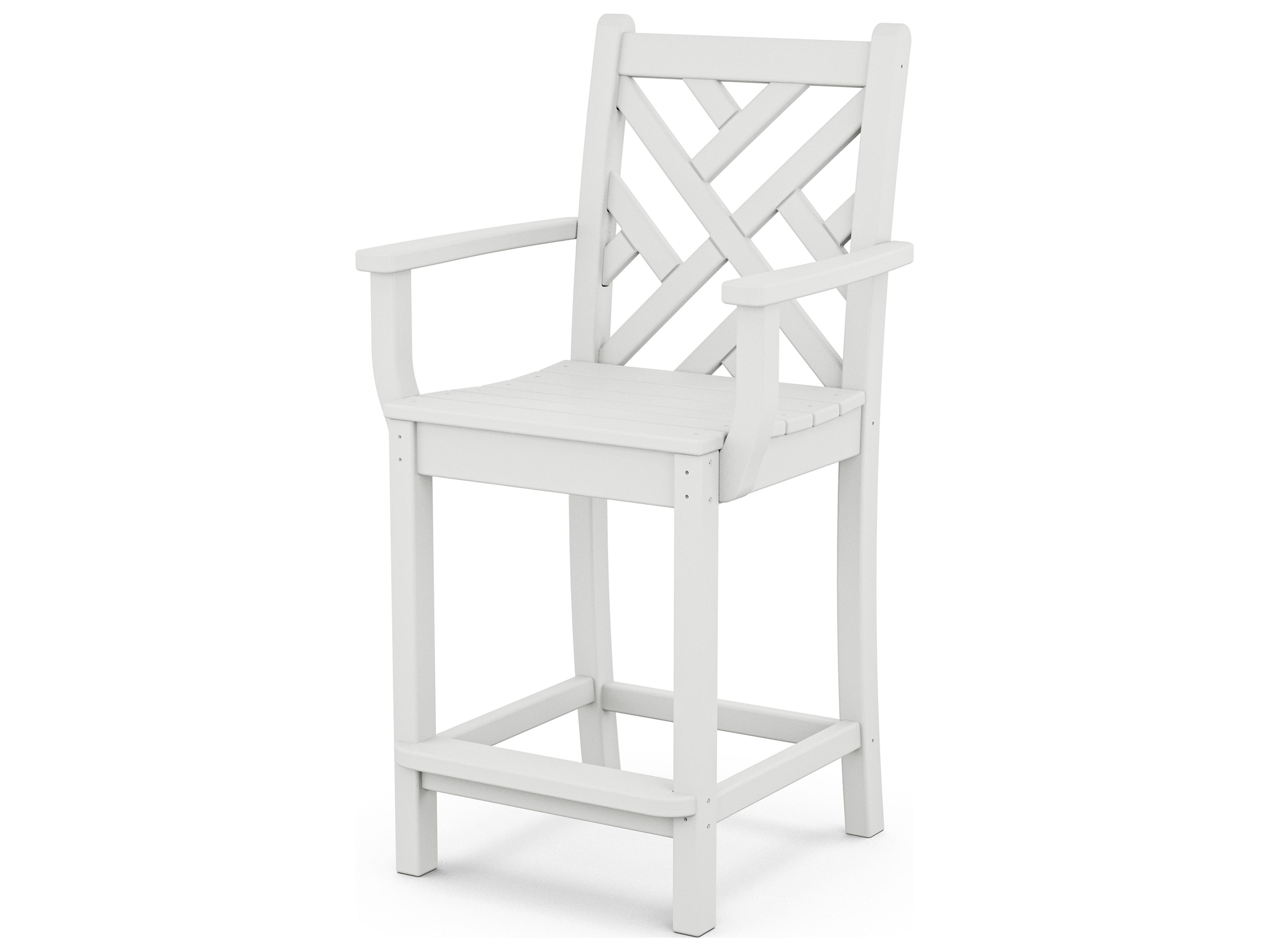POLYWOOD® Chippendale Recycled Plastic Outdoor Counter Stool