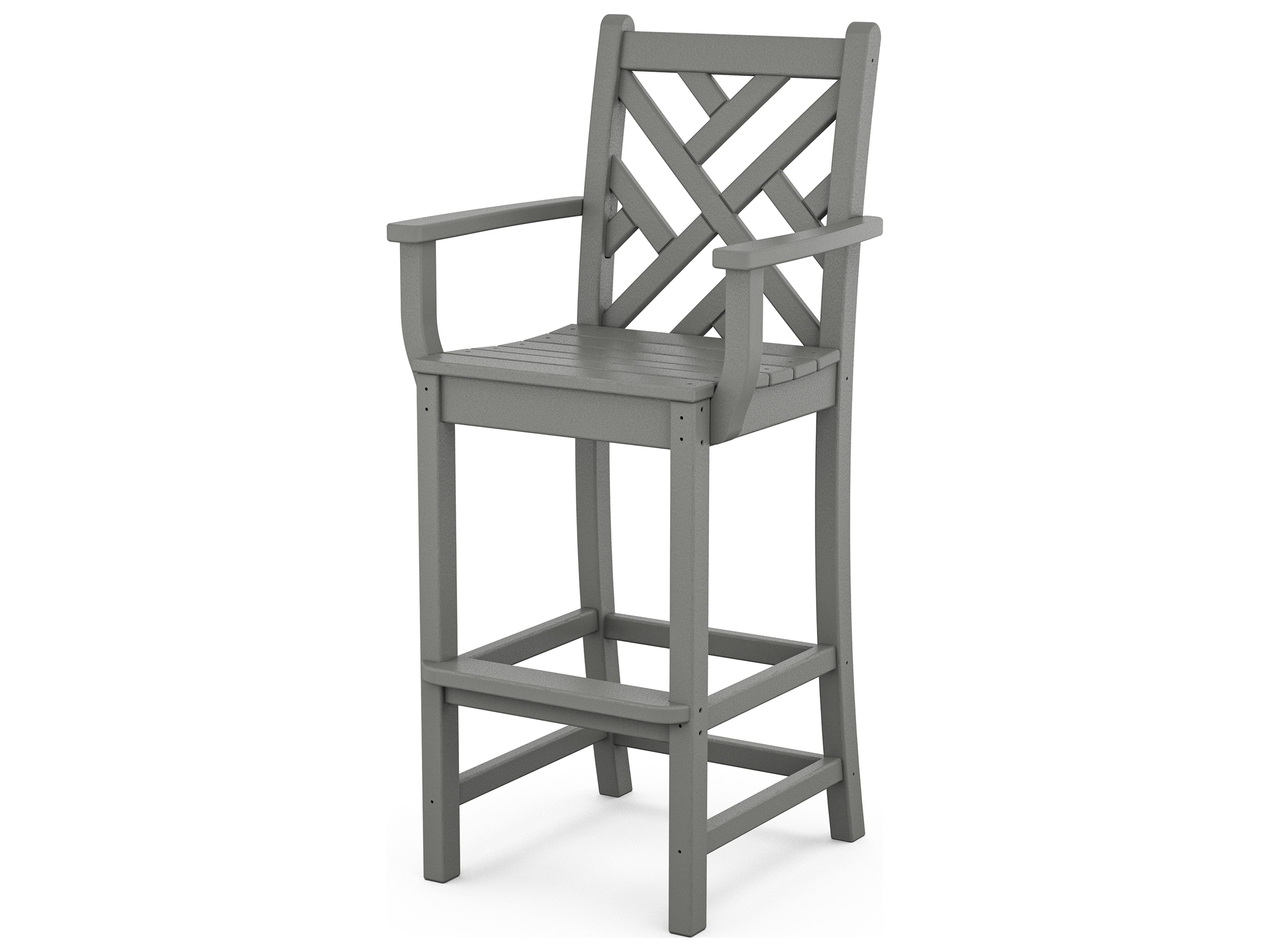 POLYWOOD® Chippendale Recycled Plastic Outdoor Bar Chair