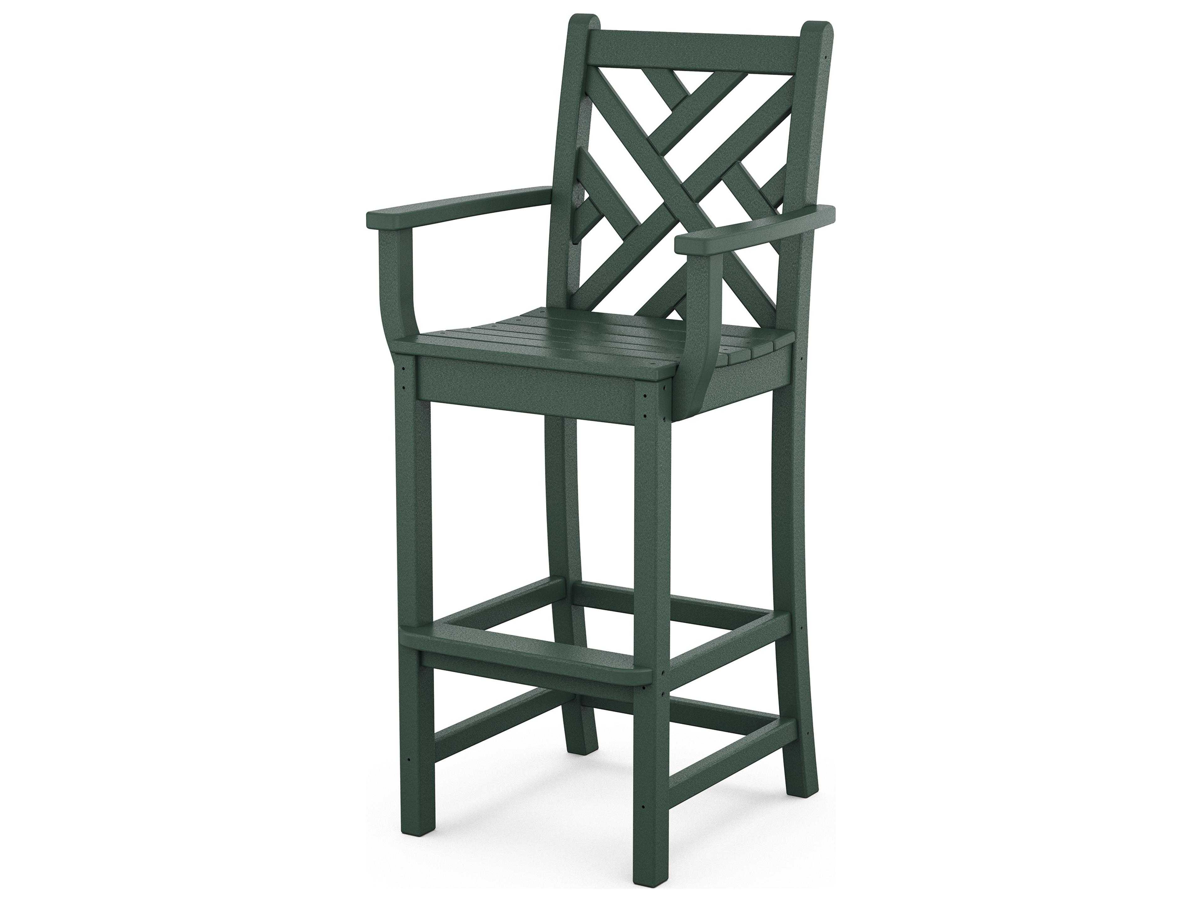 POLYWOOD® Chippendale Recycled Plastic Outdoor Bar Chair