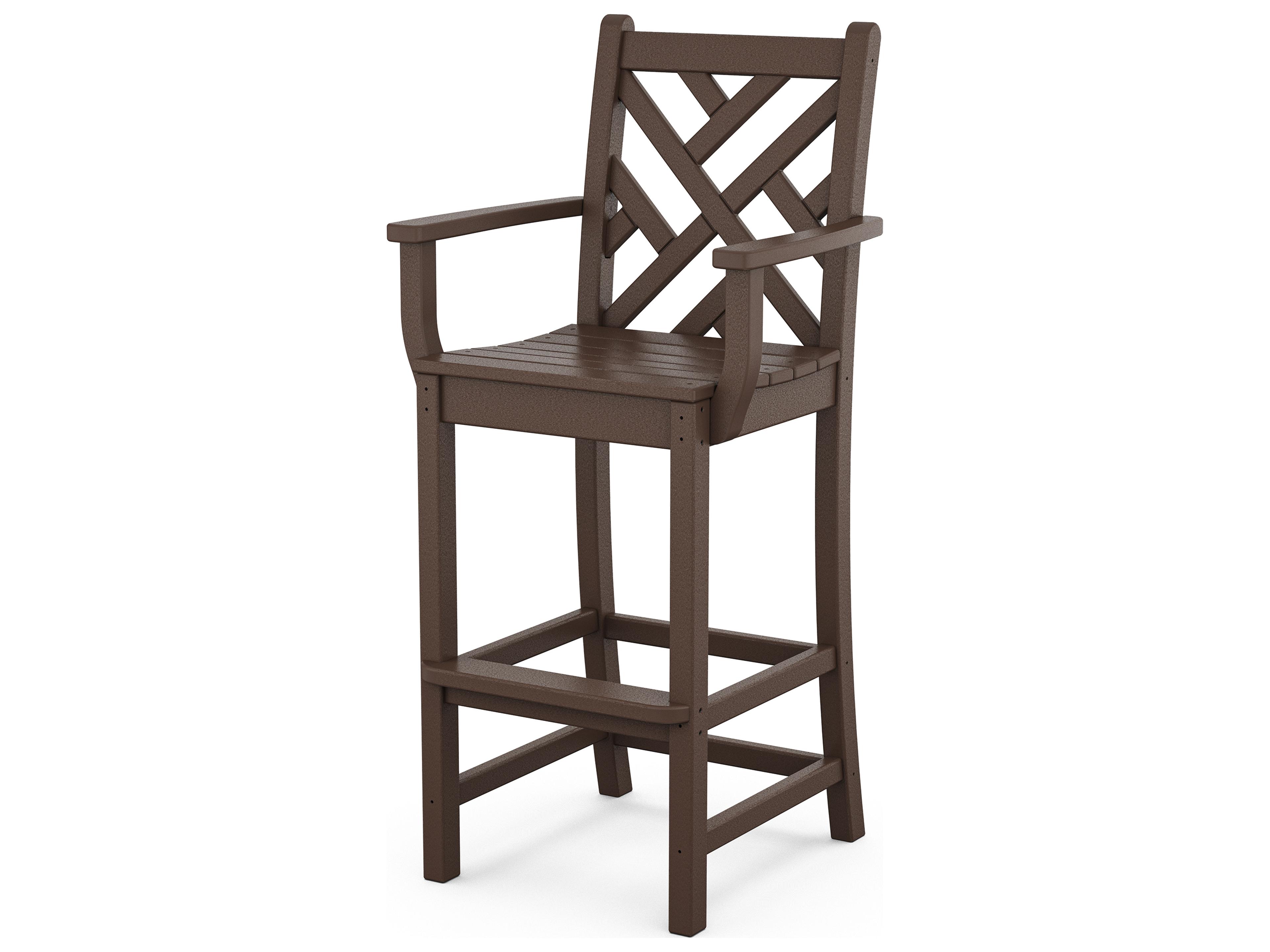 POLYWOOD® Chippendale Recycled Plastic Outdoor Bar Chair