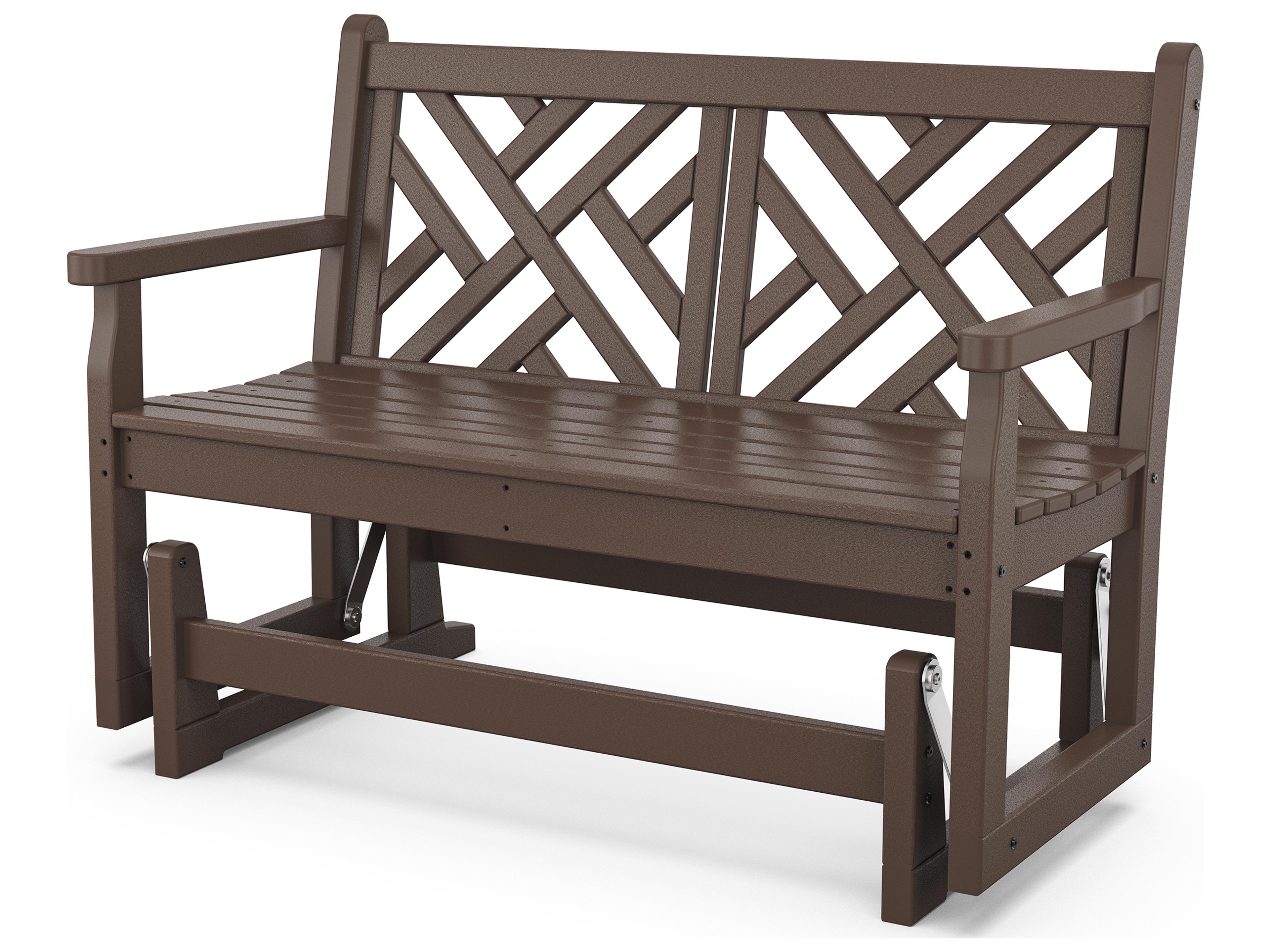 POLYWOOD® Chippendale Recycled Plastic Glider Loveseat