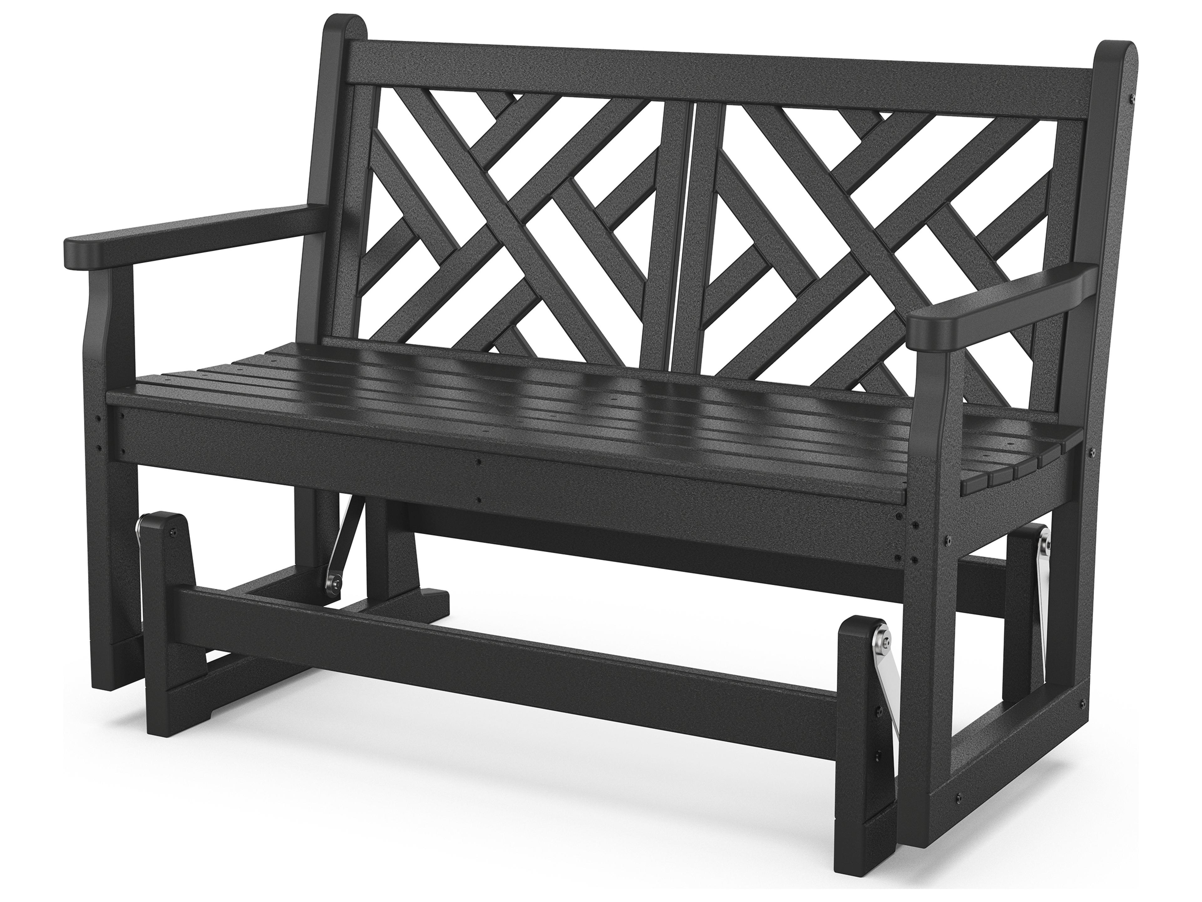 Chippendale Recycled Plastic Glider Loveseat