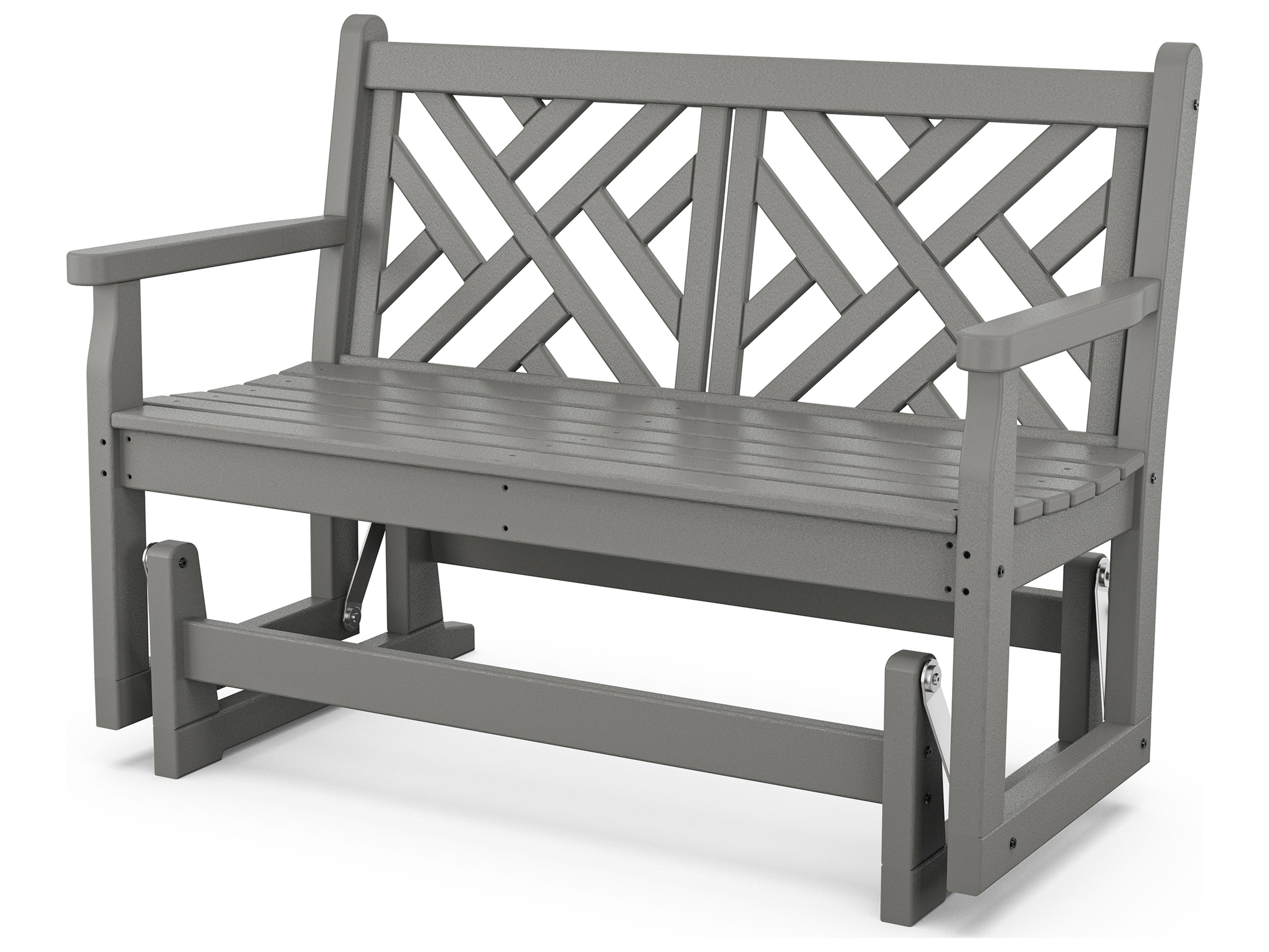 POLYWOOD® Chippendale Recycled Plastic Glider Loveseat