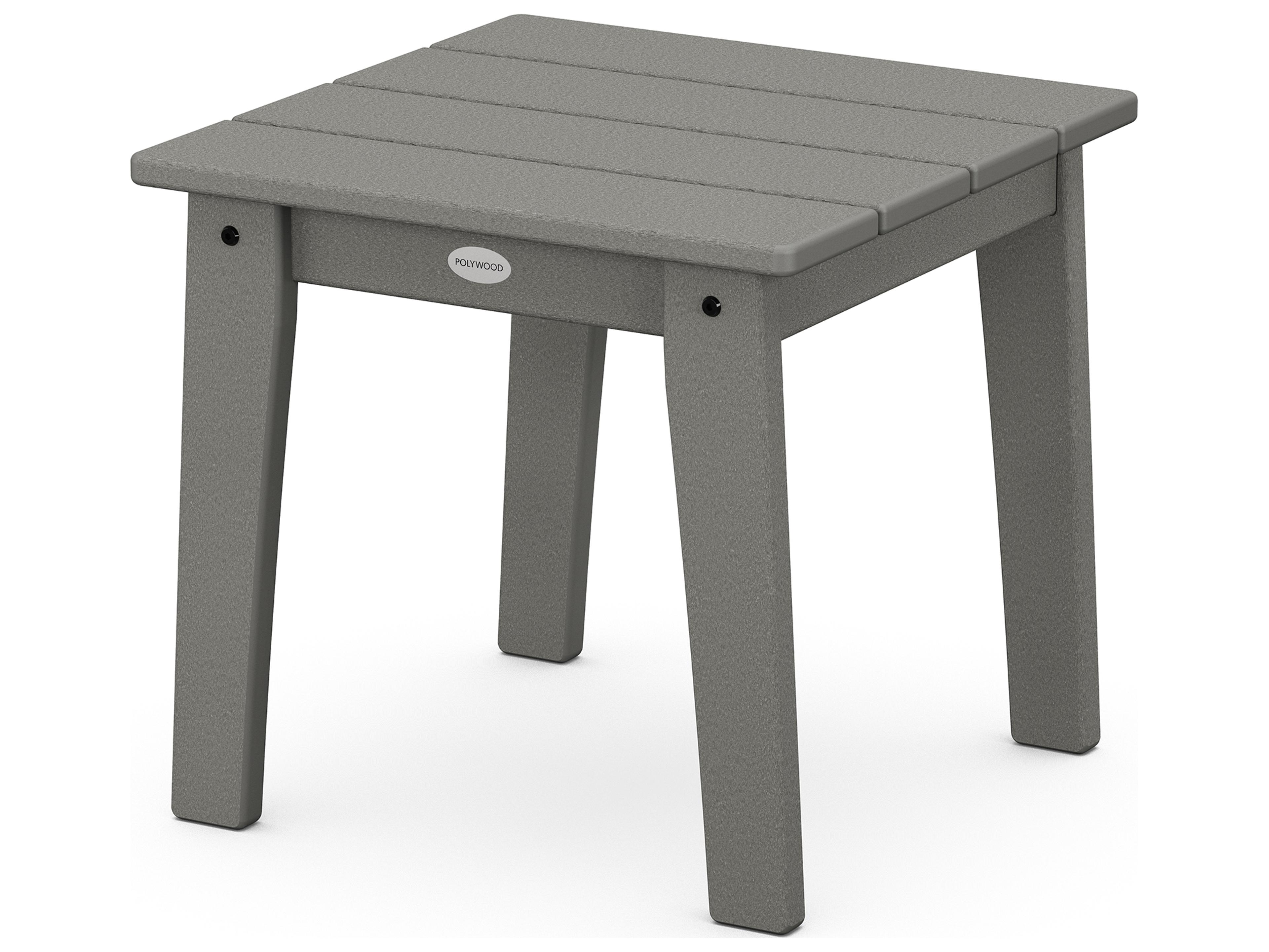 POLYWOOD® Lakeside Recycled Plastic Square Outdoor Patio End Table