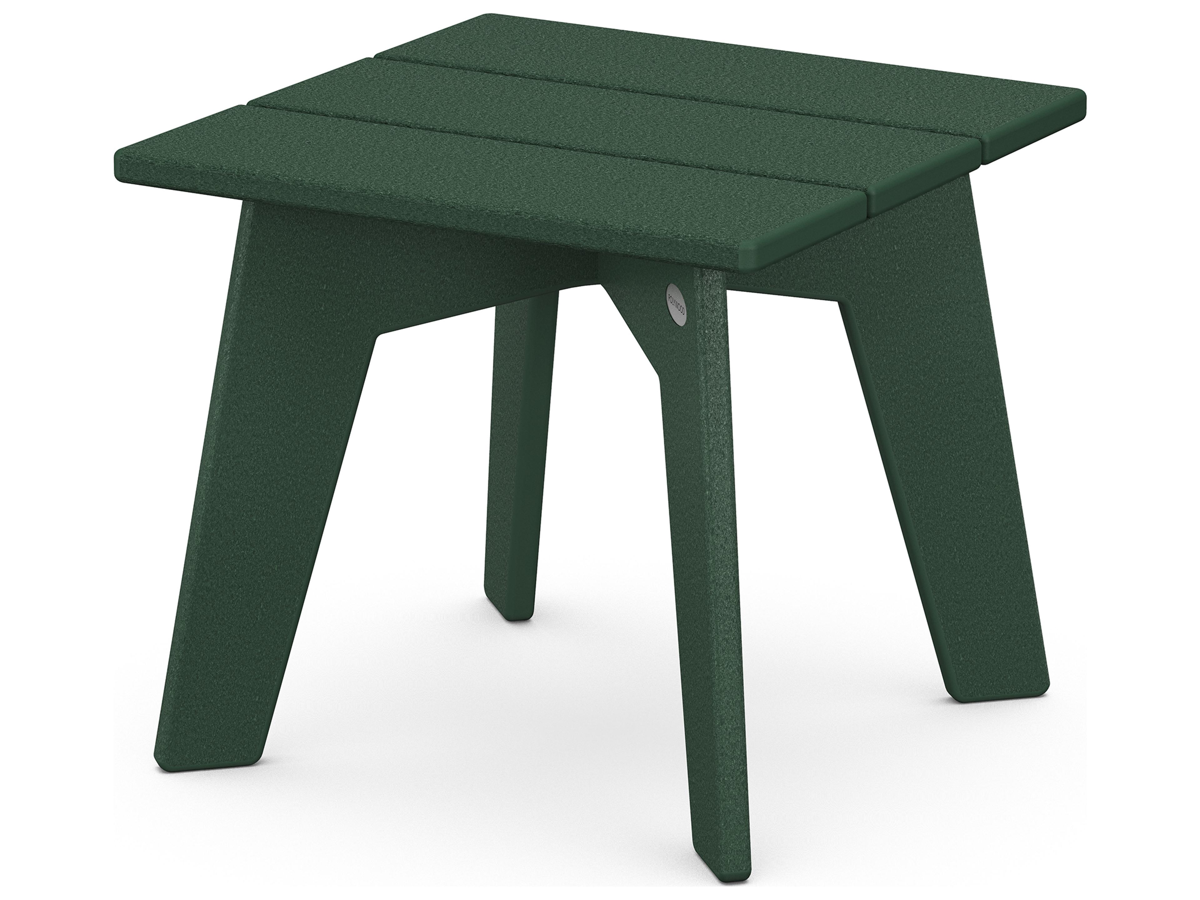 Riviera Modern Recycled Plastic Square Outdoor Side Table