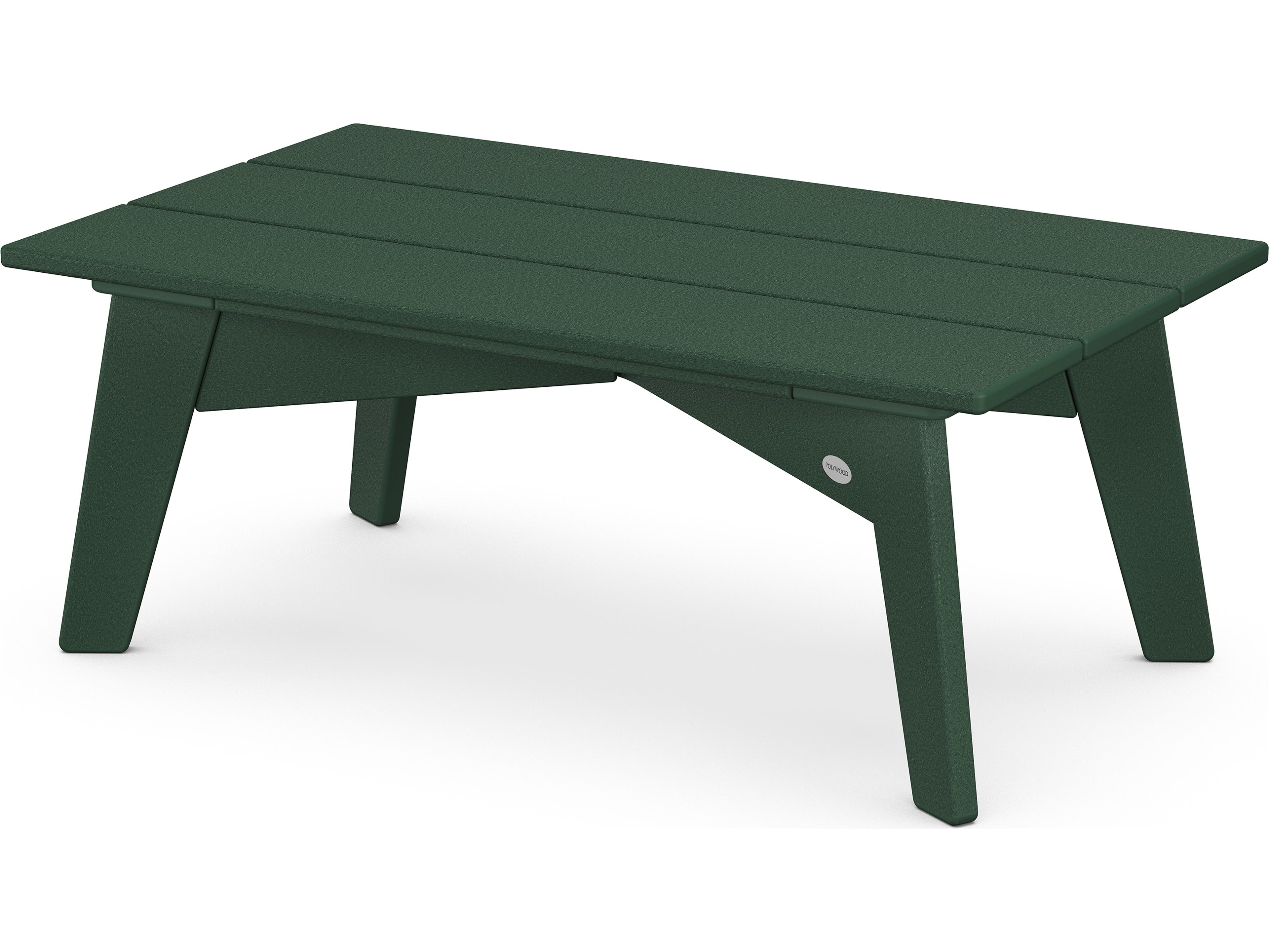 POLYWOOD® Riviera Modern Recycled Plastic Rectangular Patio Coffee Table