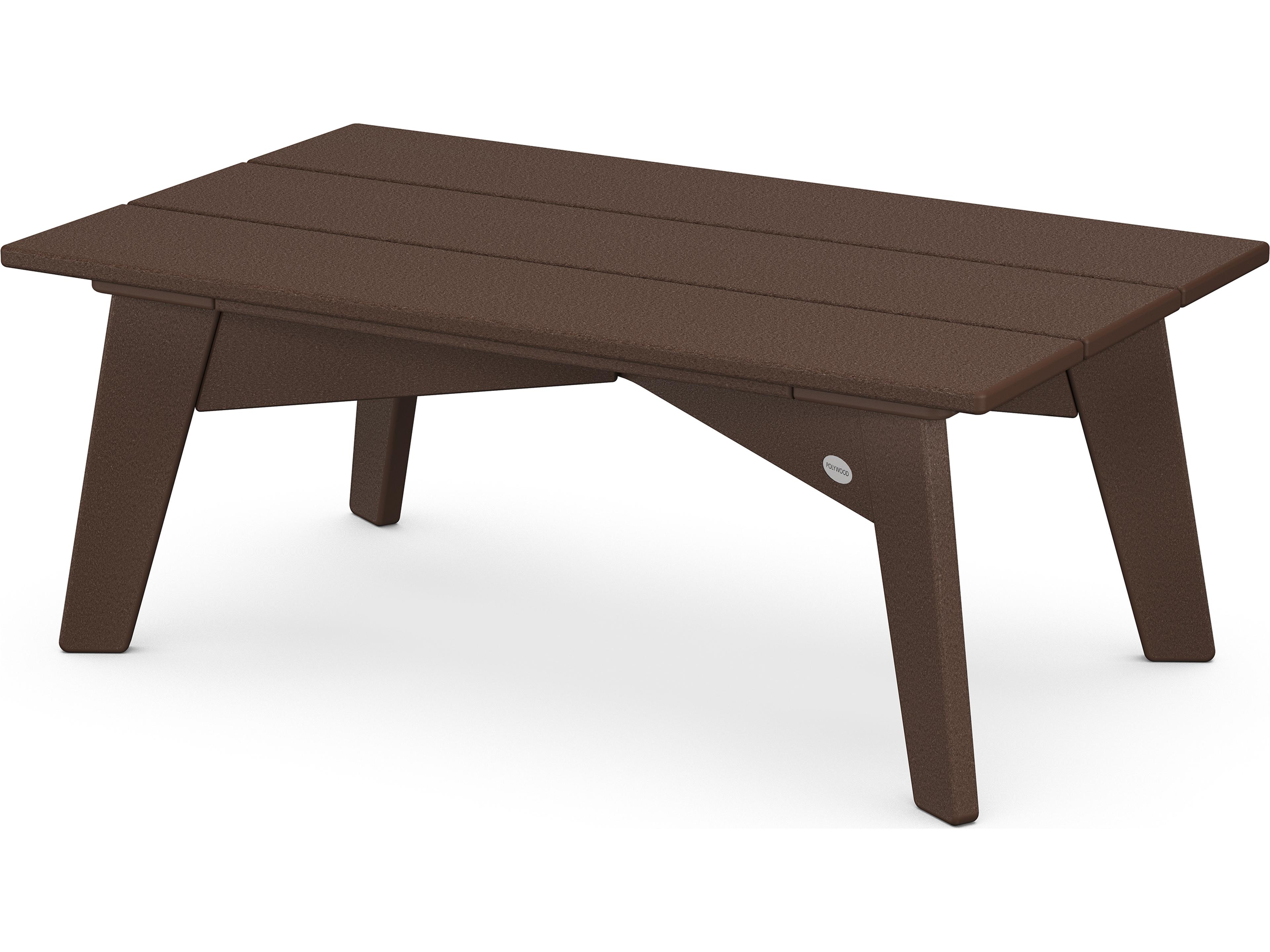 Riviera Modern Recycled Plastic Rectangular Patio Coffee Table