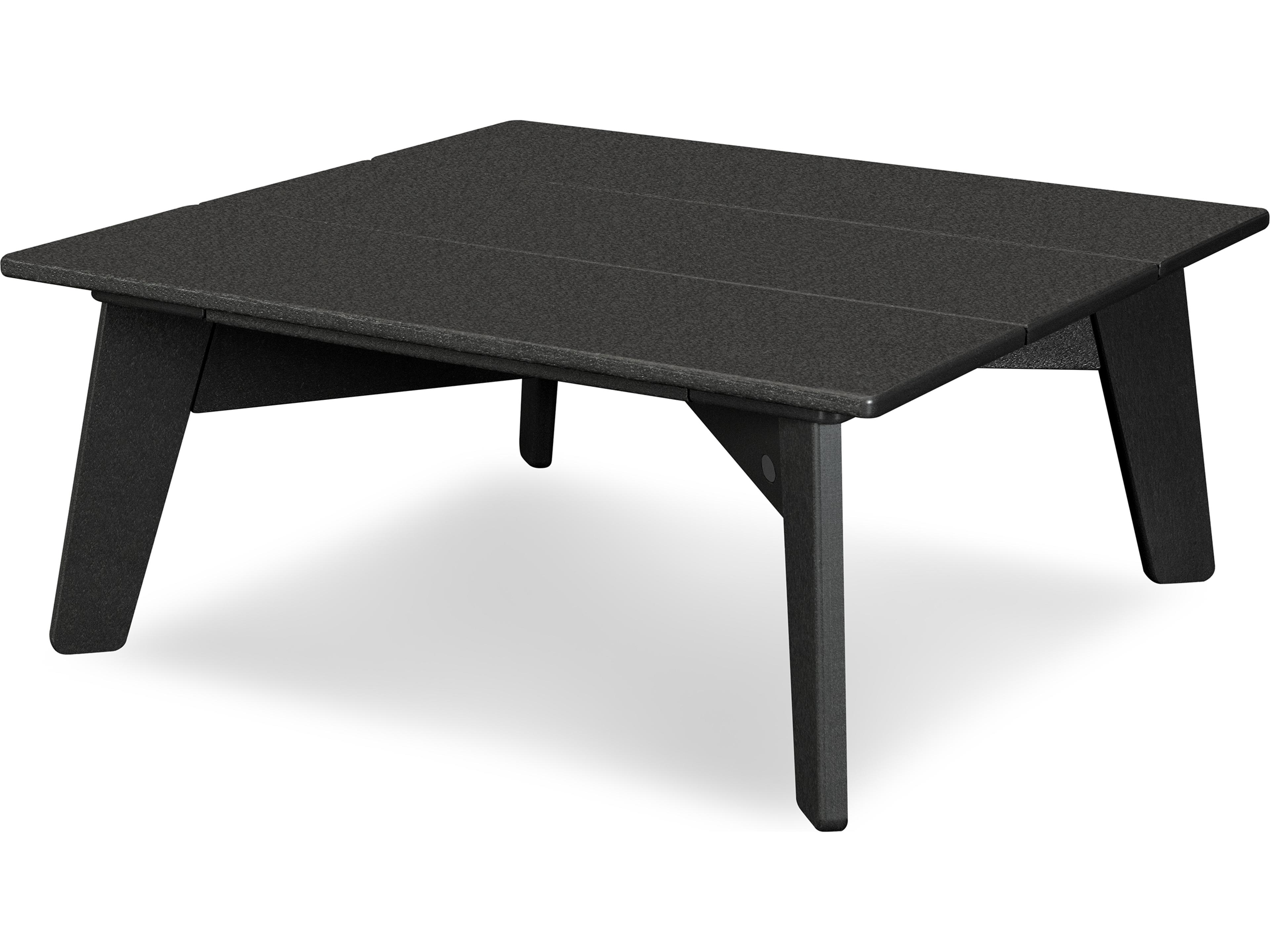 POLYWOOD® Riviera Modern Recycled Plastic Square Outdoor Patio Conversation Table