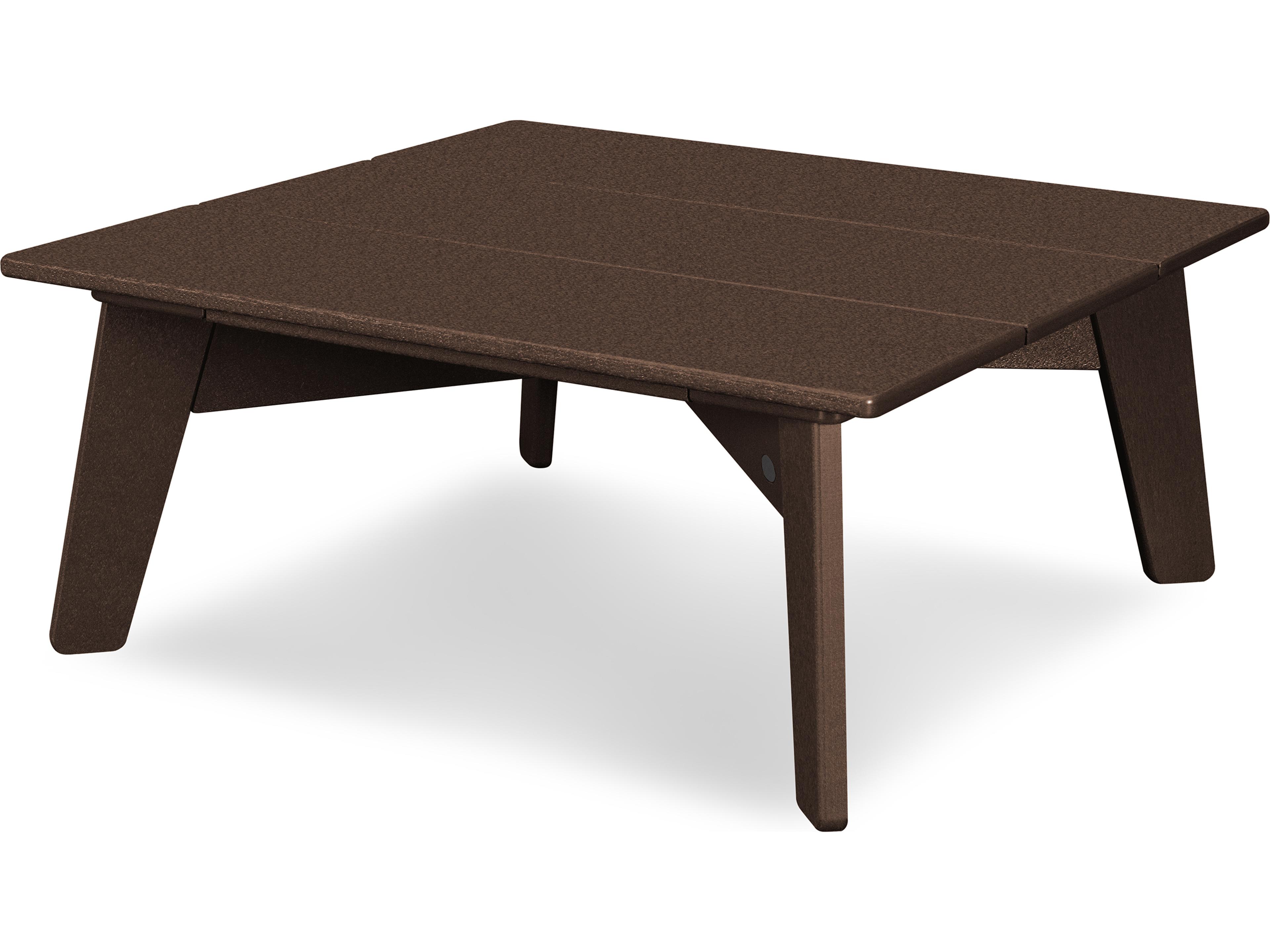 POLYWOOD® Riviera Modern Recycled Plastic Square Outdoor Patio Conversation Table