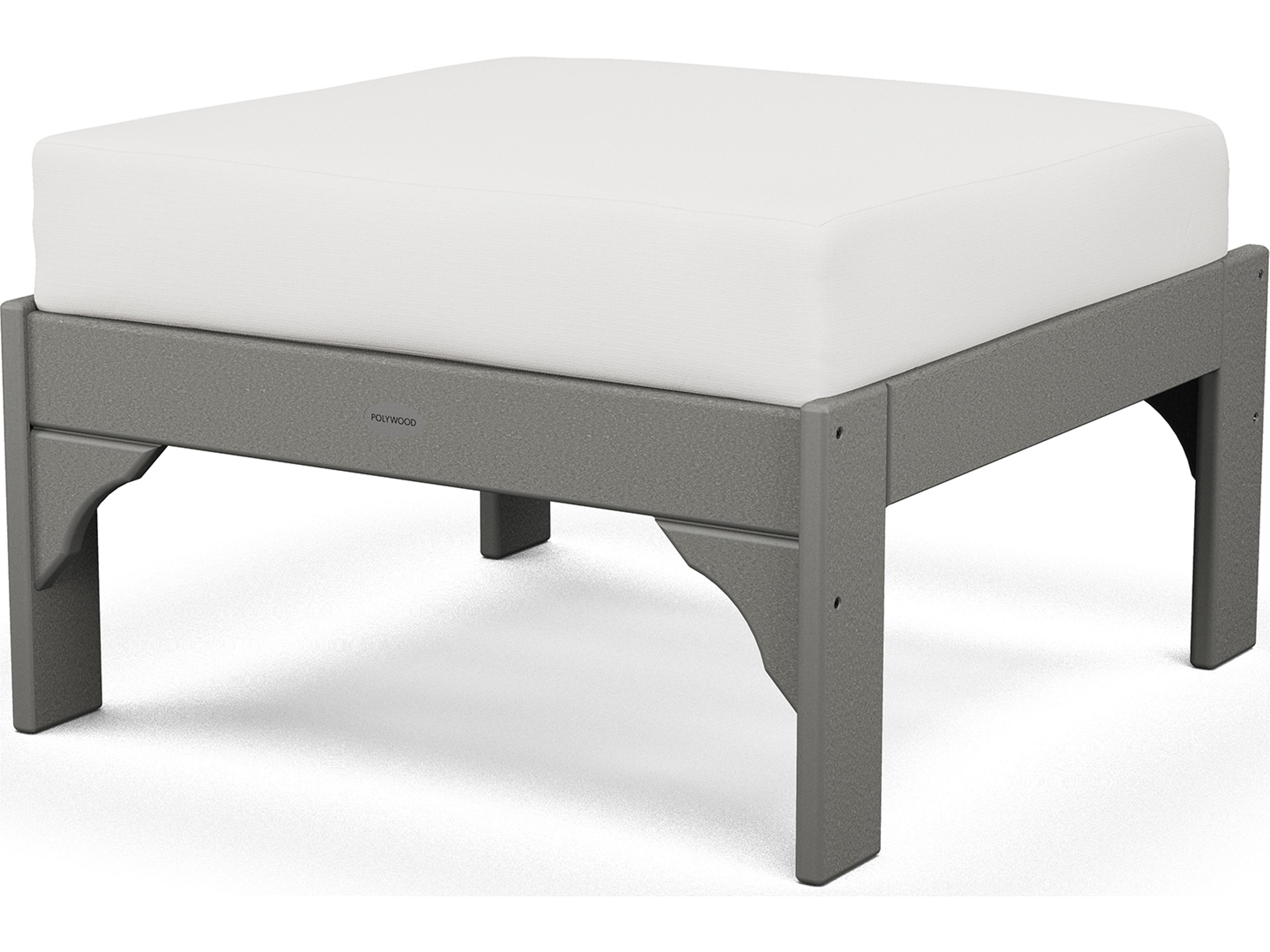 POLYWOOD® Vineyard Recycled Plastic Deep Seating Patio Ottoman