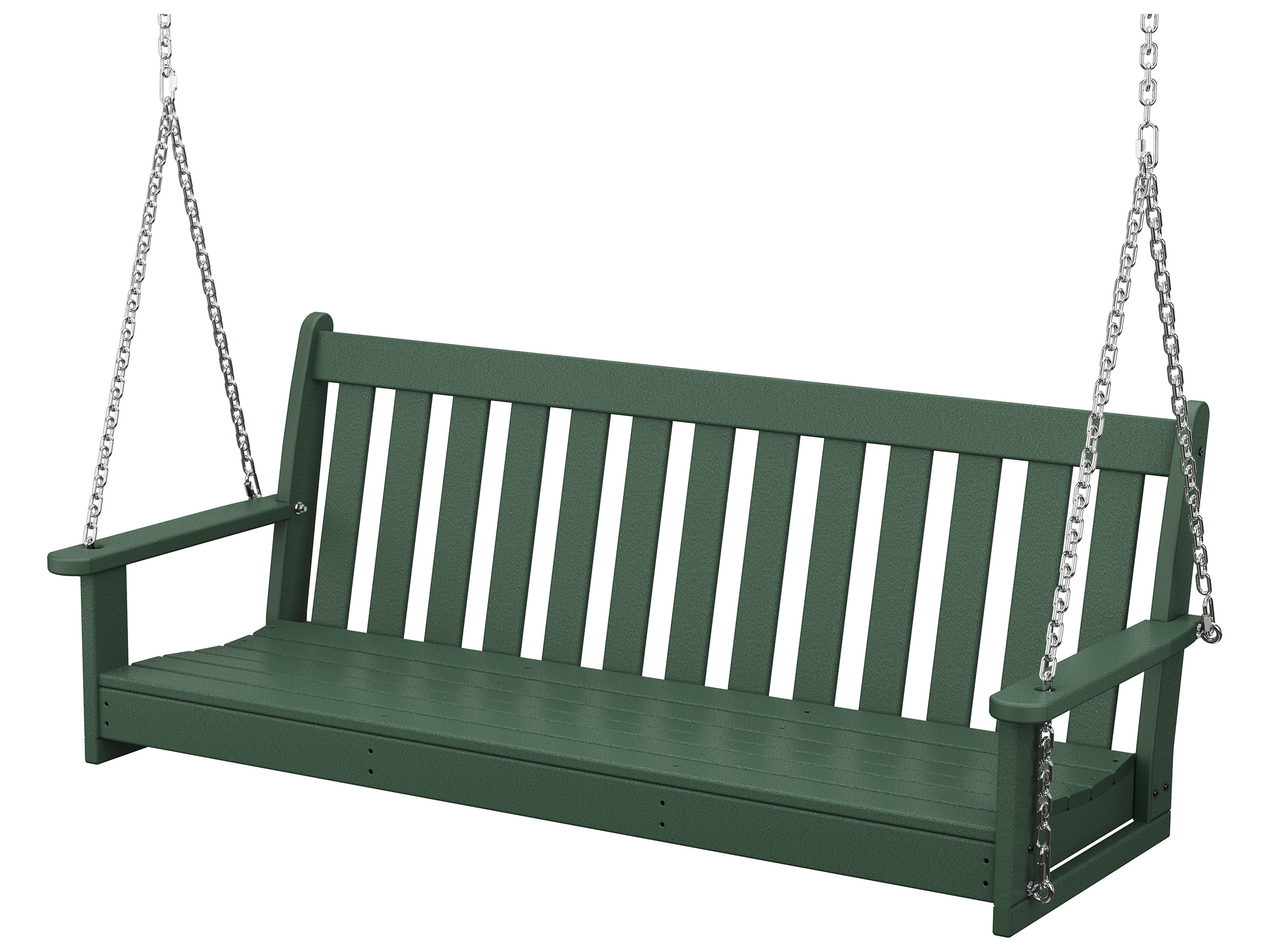 POLYWOOD® Vineyard Recycled Plastic 60 Outdoor Patio Swing with Chain