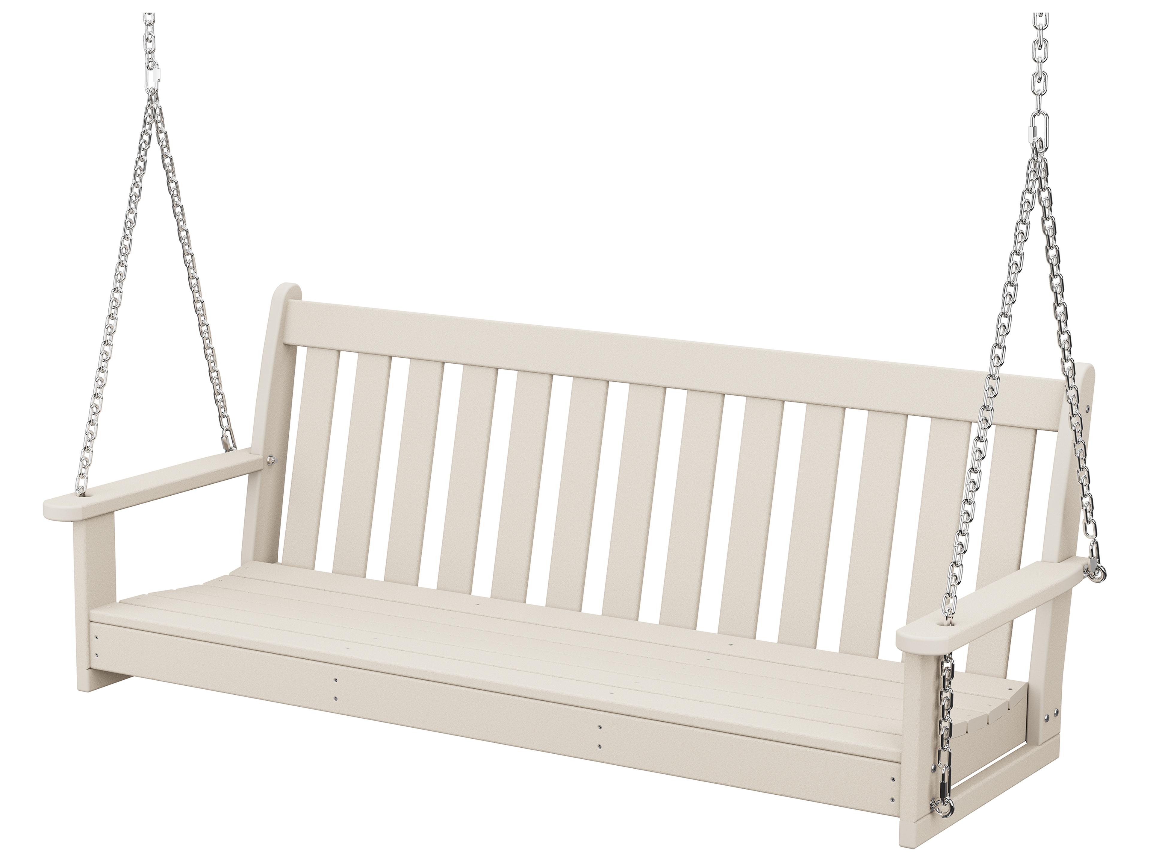 POLYWOOD® Vineyard Recycled Plastic 60 Outdoor Patio Swing with Chain