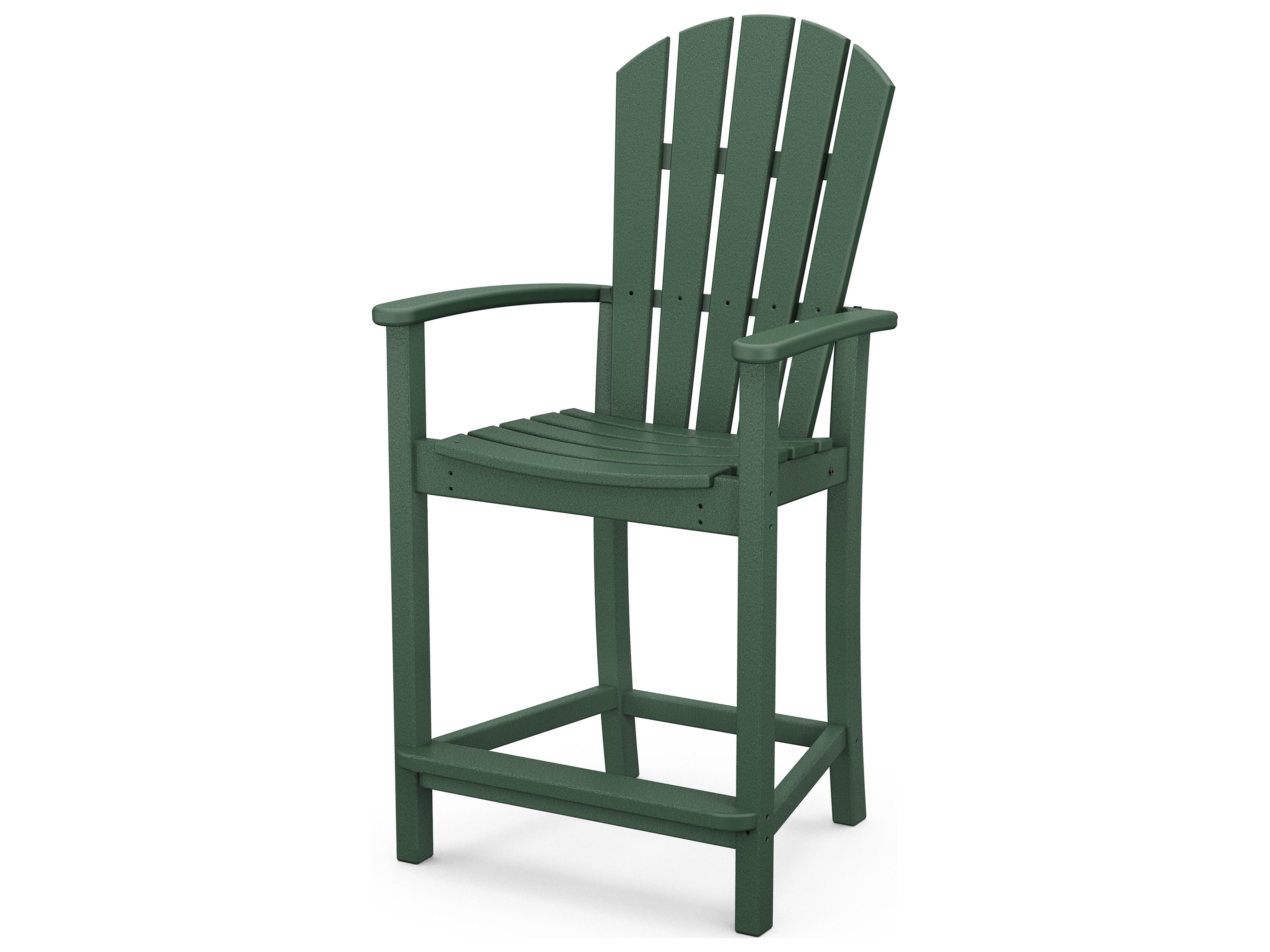 POLYWOOD® Palm Coast Recycled Plastic Outdoor Patio Counter Chair