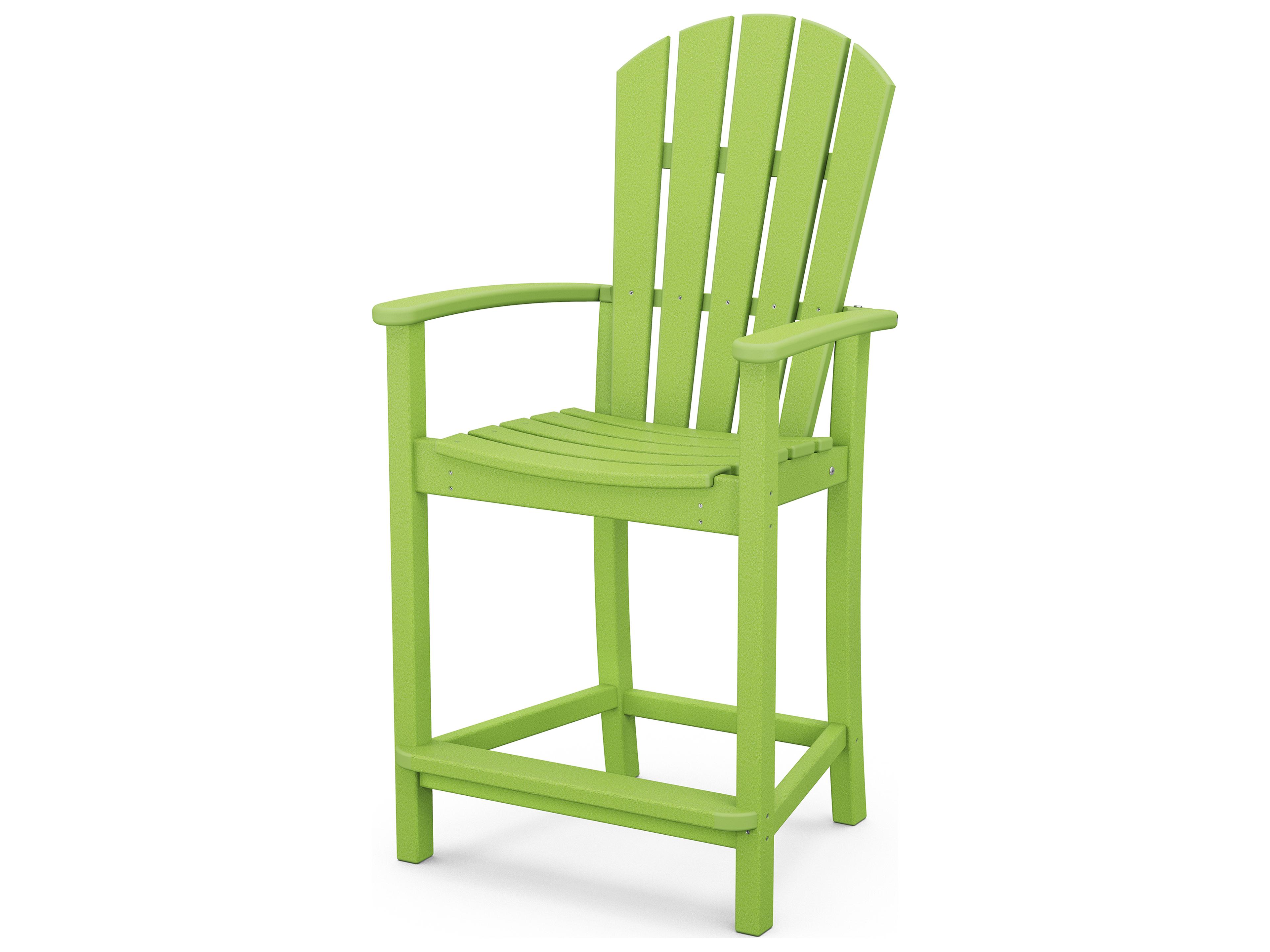 POLYWOOD® Palm Coast Recycled Plastic Outdoor Patio Counter Chair