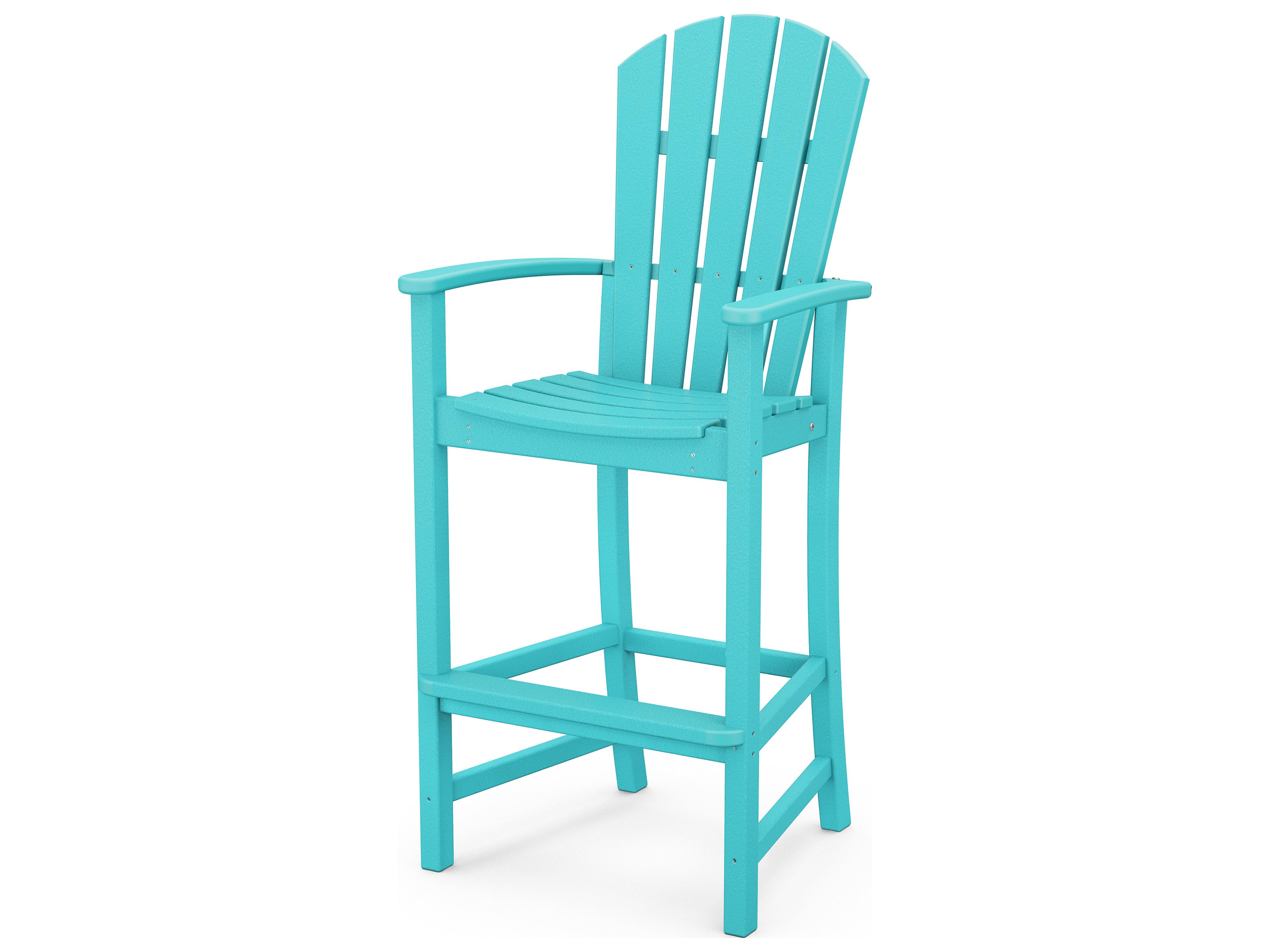 Palm Coast Recycled Plastic Outdoor Patio Bar Chair