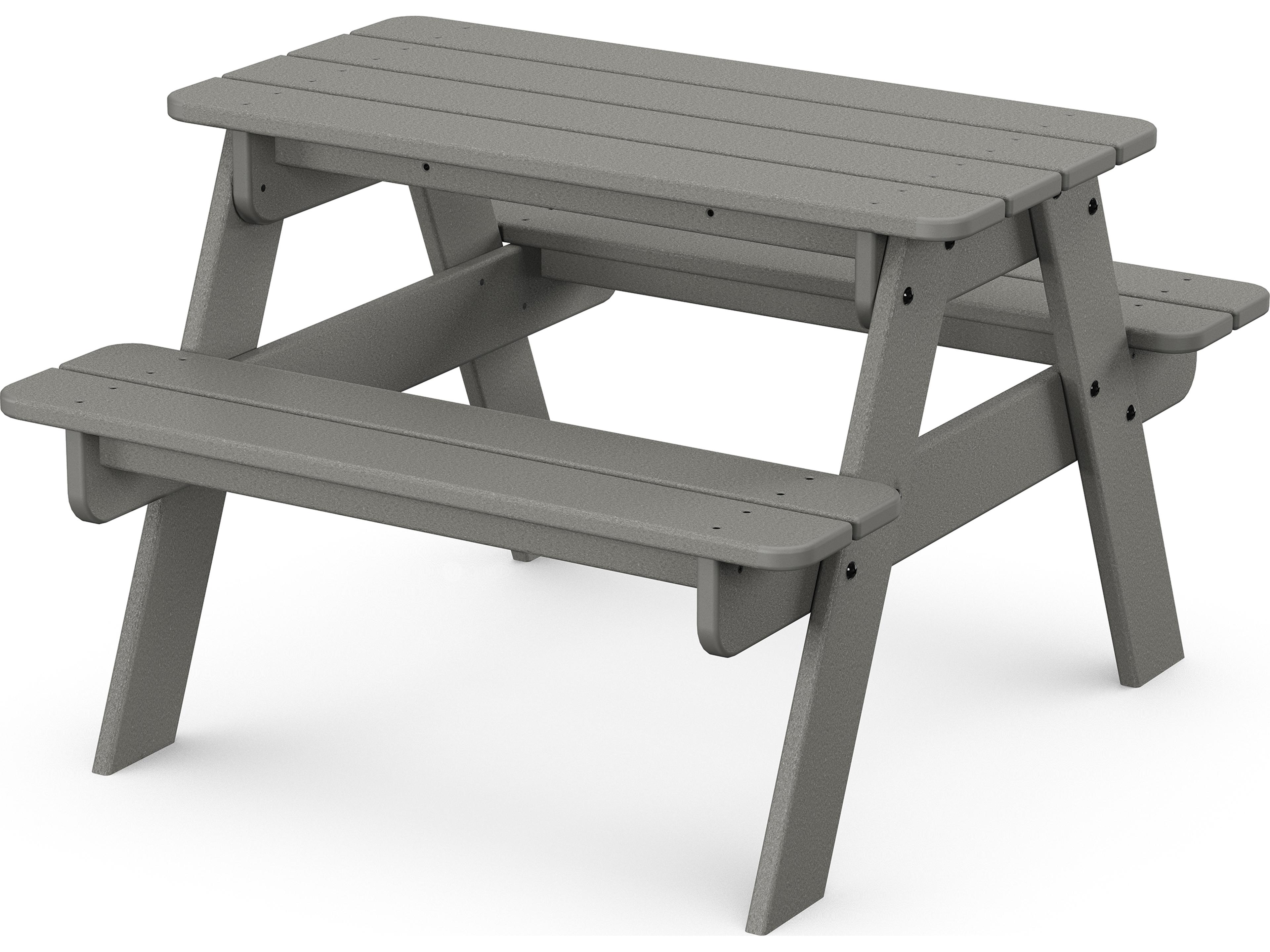 POLYWOOD® Kids Recycled Plastic Rectangular Outdoor Patio Picnic Table